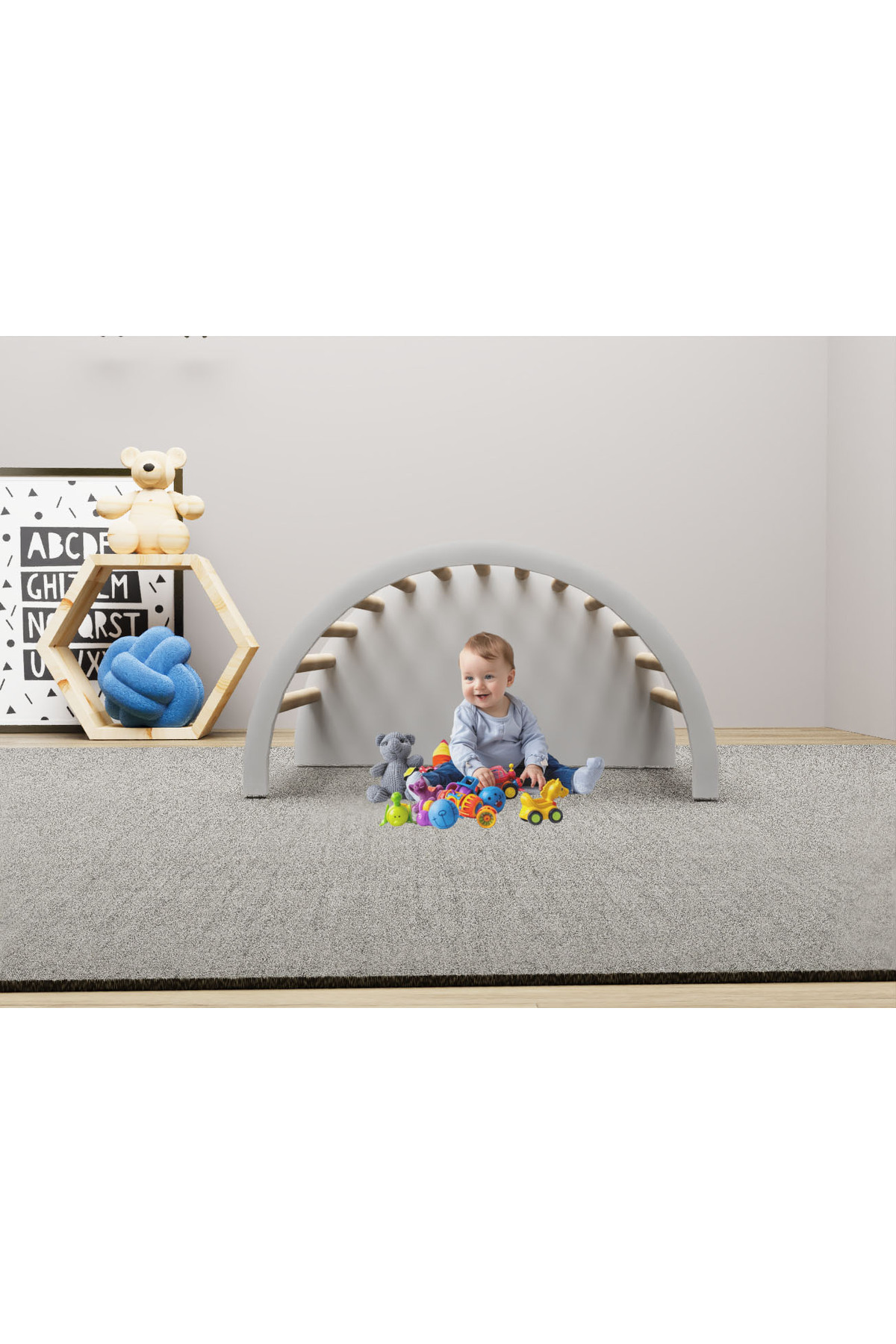 VOLO Pikler Montessori Salıncak Masa Oyuncak Organizeri Oyuncak ve Tırmanma Bir Arada fotoğrafı 3 (önizleme)