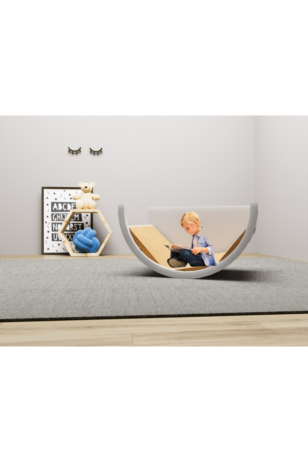 VOLO Pikler Montessori Salıncak Masa Oyuncak Organizeri Oyuncak ve Tırmanma Bir Arada fotoğrafı 7 (önizleme)