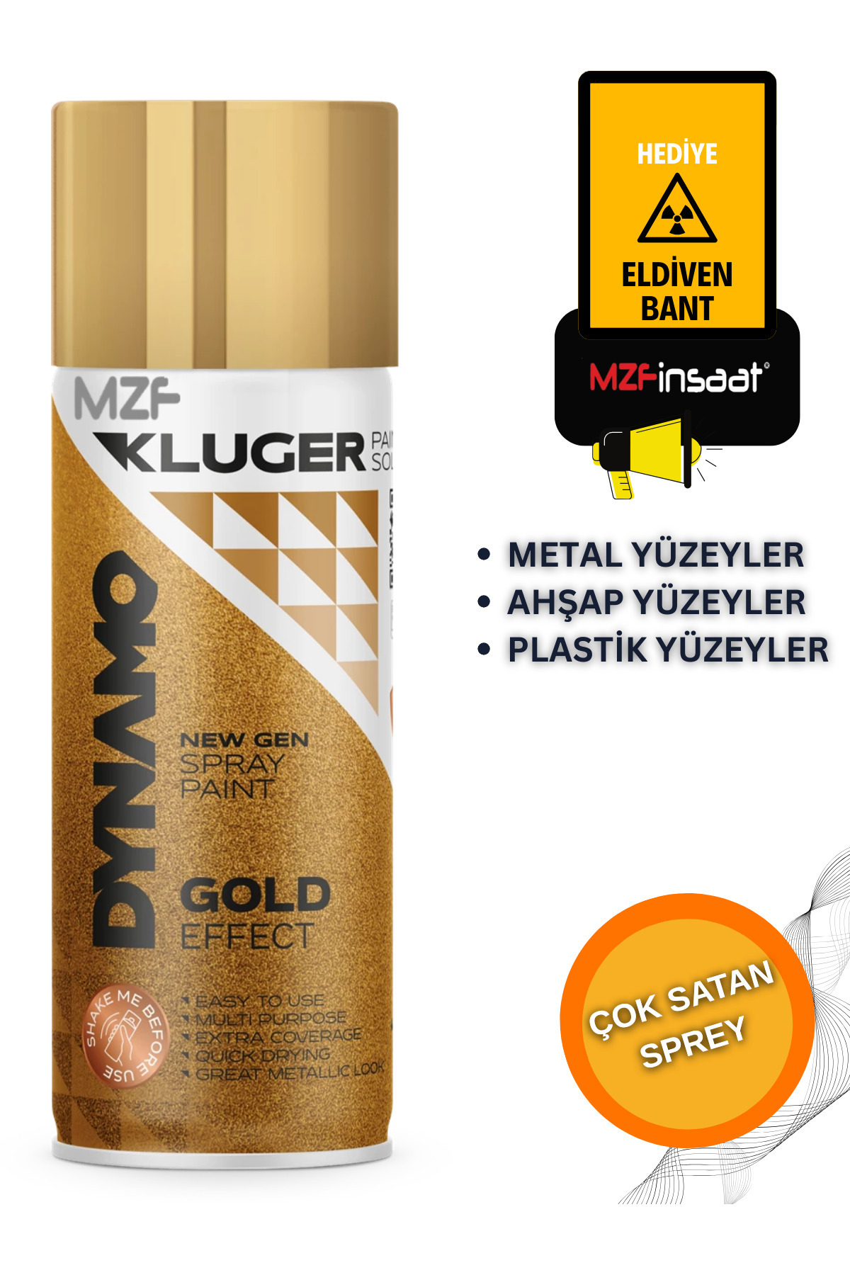 MZF KLUGER Altın Varak Sprey Boya 400 ml