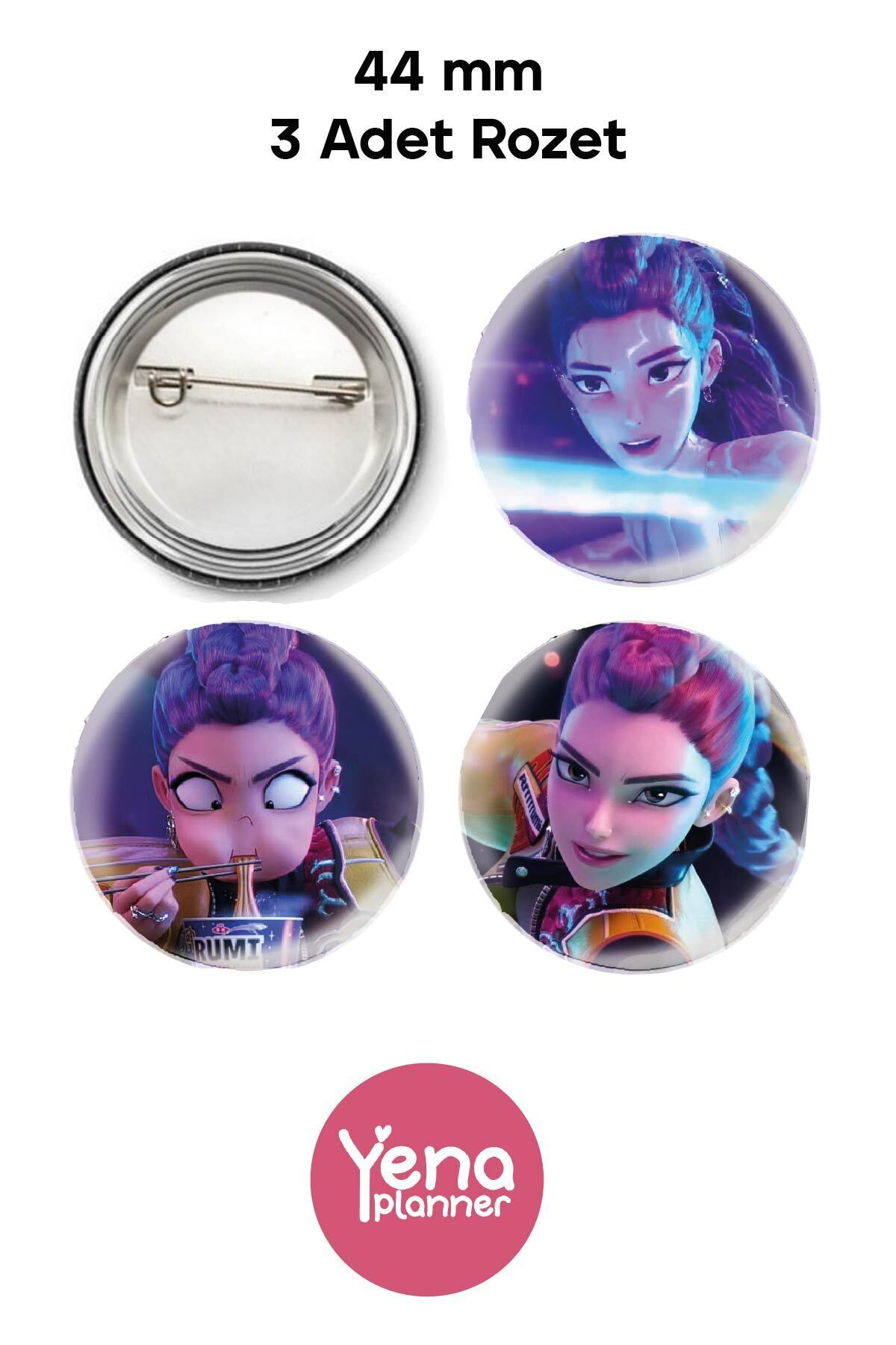 Yenaplanner Kpop Demon Hunters Çanta Süsü / Rozet Seti