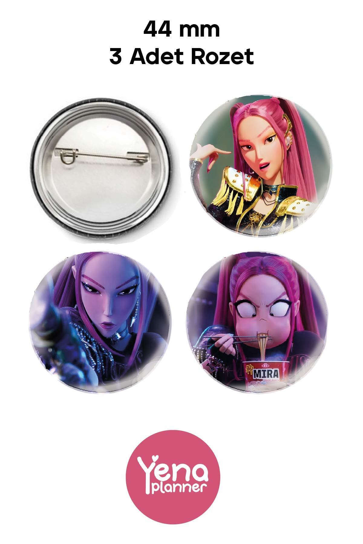 Yenaplanner Kpop Demon Hunters Çanta Süsü / Rozet Seti