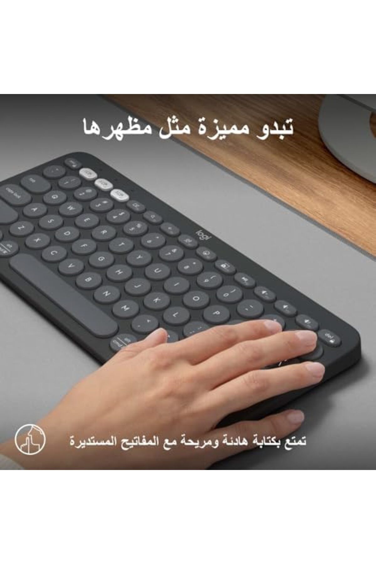 logitech-لوحة مفاتيح Pebble 2 اللاسلكية K380s بتقنية البلوتوث متعددة الأجهزة 6