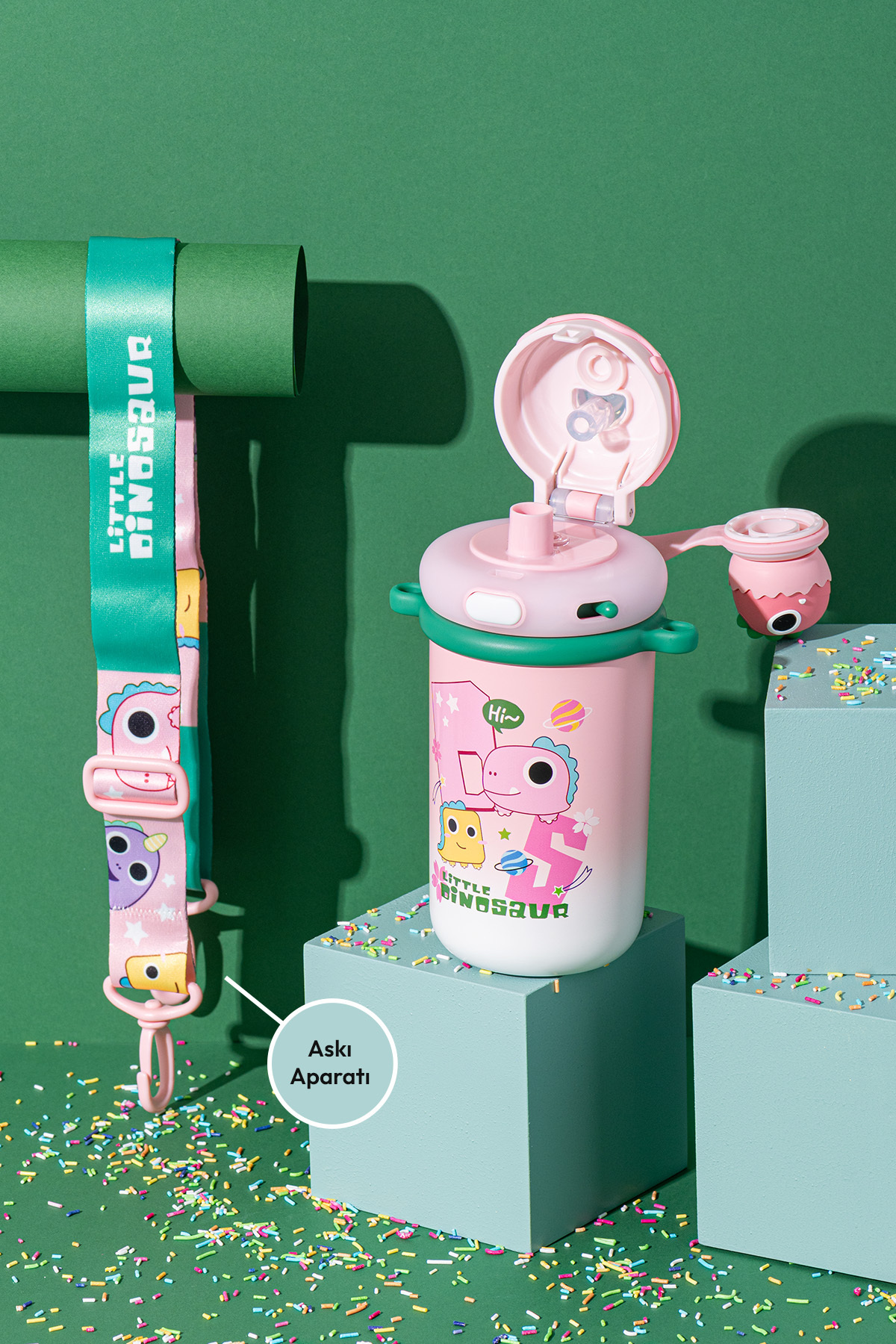 Emsan Baby Dinazor Termos Pembe 450 ml fotoğrafı 2 (önizleme)