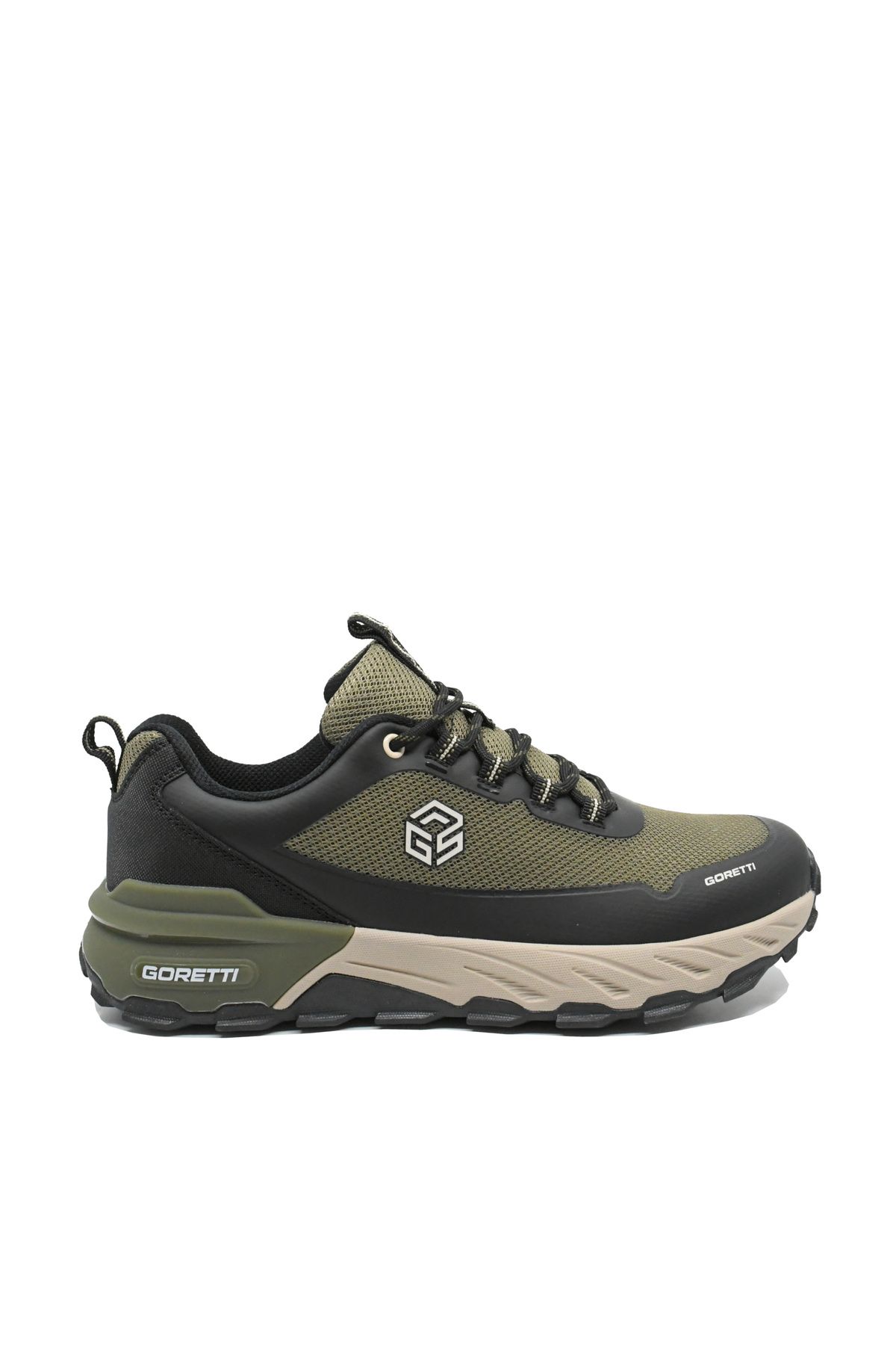 GORETTI-Men's Sneakers Goretti, Black Fine Mesh with Rubber Inserts 3