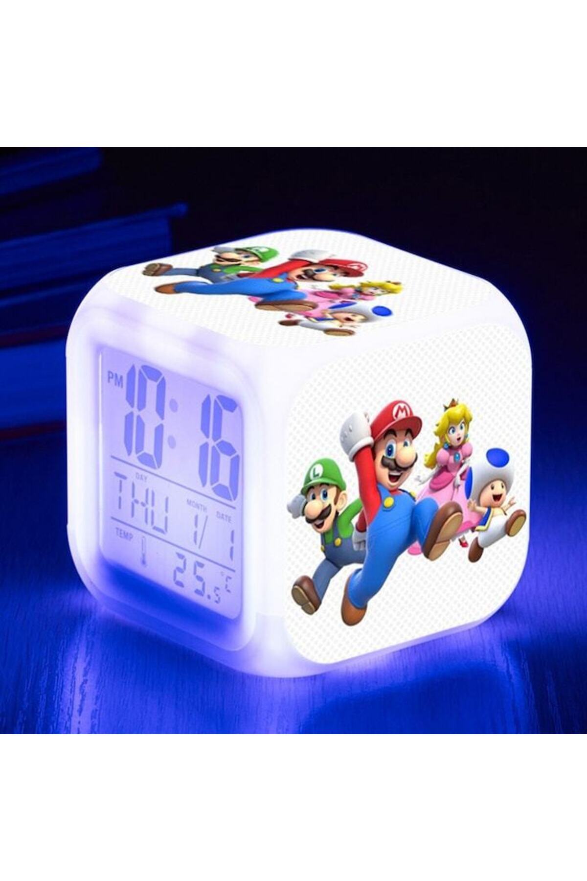 Mixbo-Cubic Clock for Children's Room Mixbo, Multiple Functions, Lights, Model 17 3