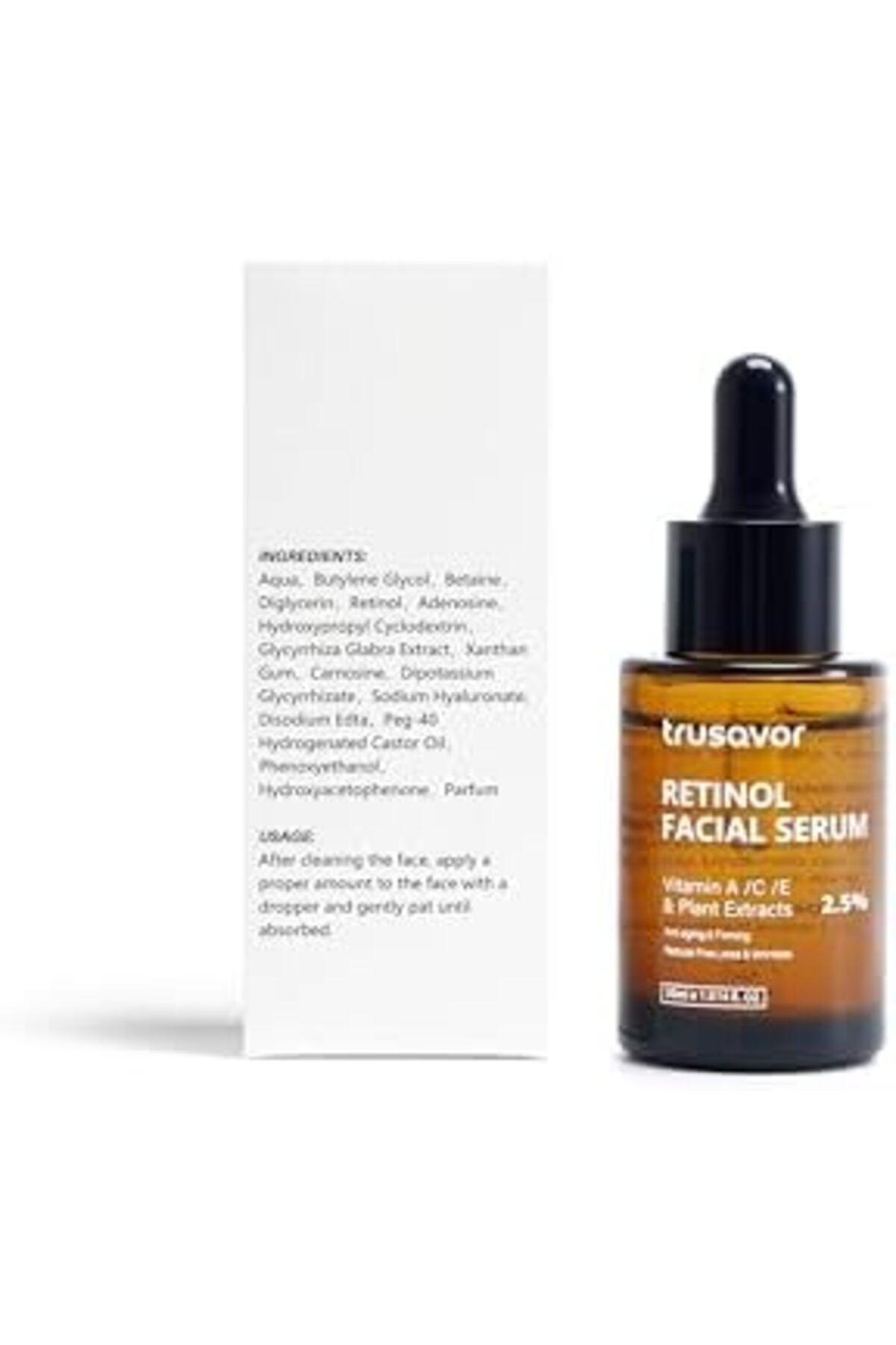 Trusavor-Retinol Face Serum by Trusavor, 2.5% with Vitamin A/C/E and Plant Extracts, 30ml 8