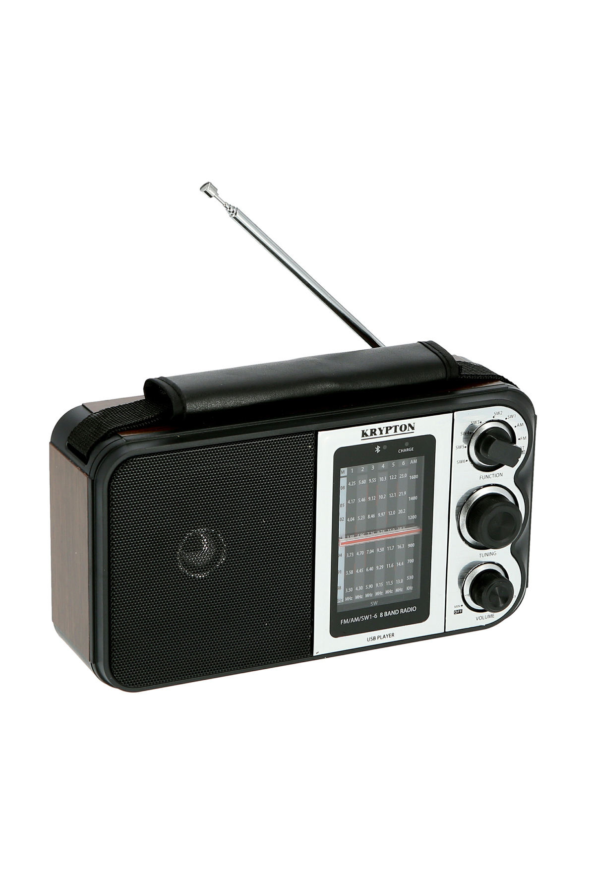 KRYPTON-Rechargeable Radio with MP3 Player, Good Sound Quality, 8 Band, USB, TF, FM Functions, Bluet 2