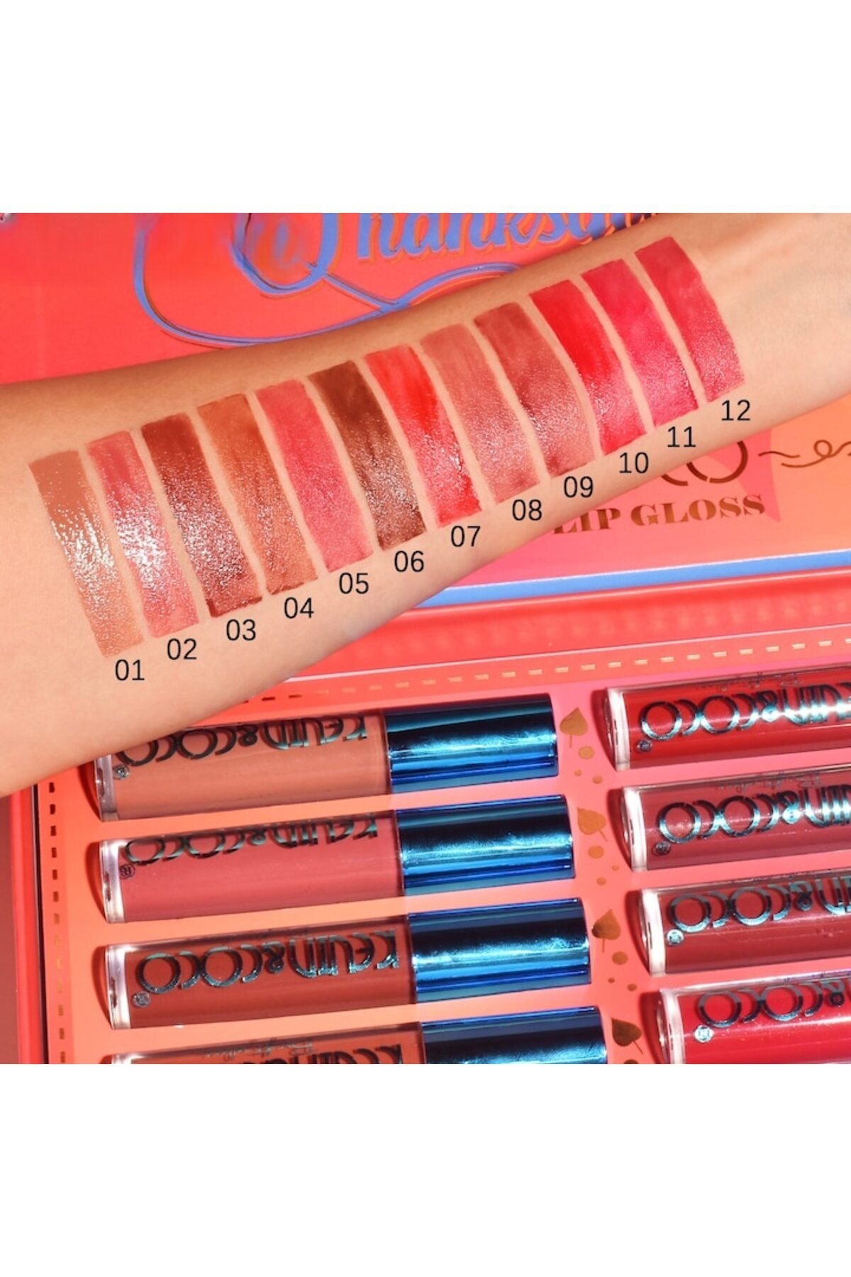 SOHO-Set de Buze, Caramel Pie, 12 Lip Gloss-uri, 24 x 18.5 x 3.4 cm, Multicolor 3