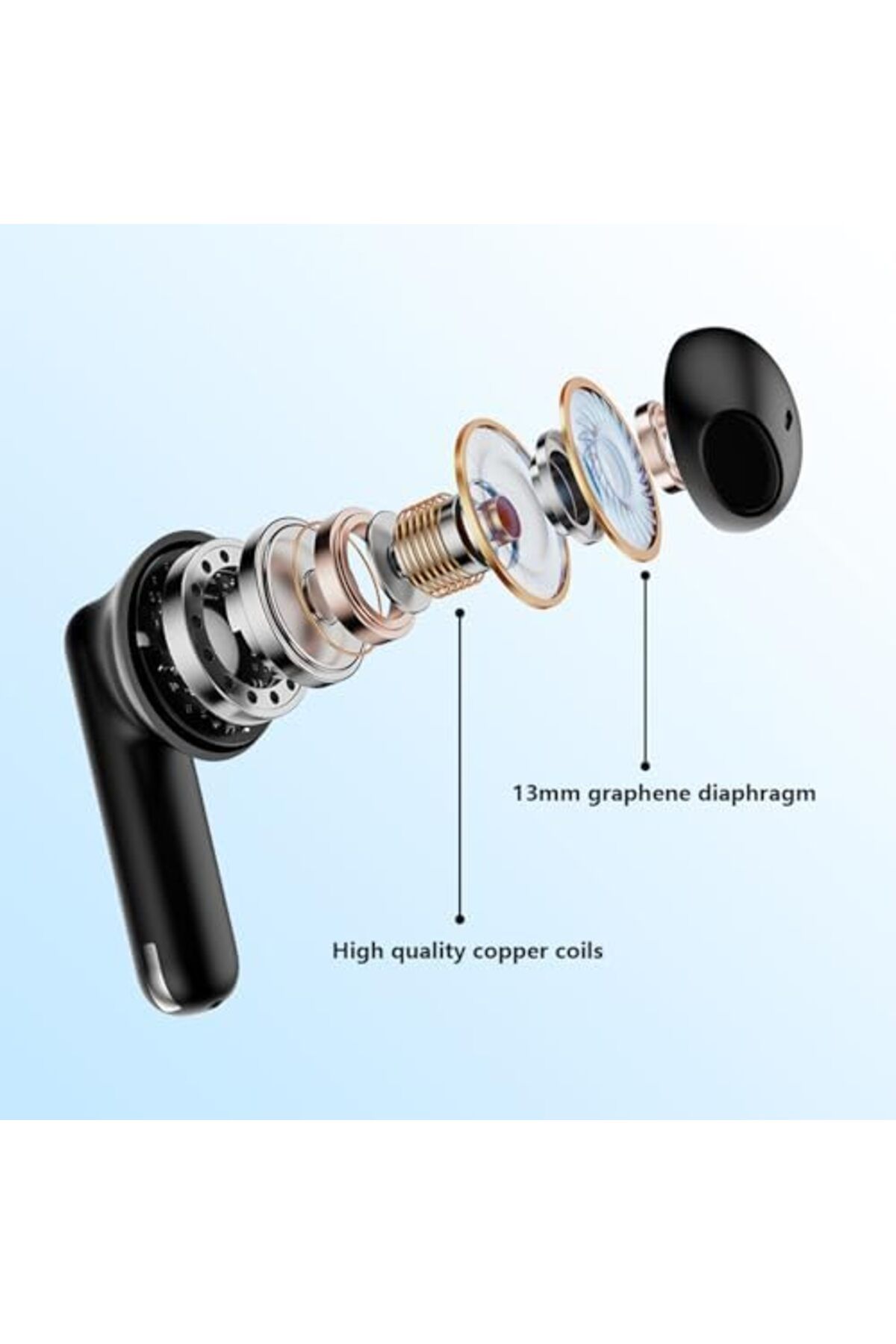 Generic-Daw Link Wireless Earbuds, Bluetooth V 5.4 with 4 ENC Noise Cancelling Mics, HiFi Stereo Bass & Crys 8
