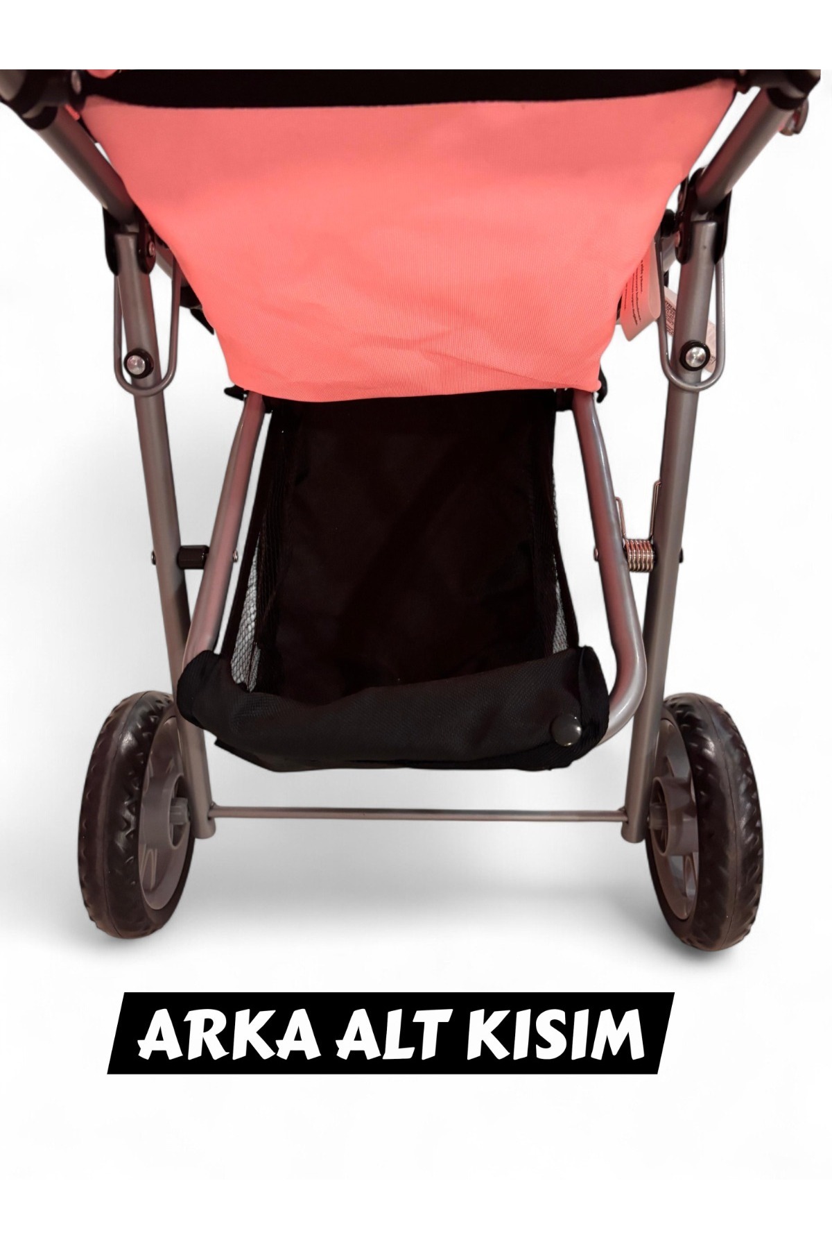 YILDIRIM OYUNCAK Katlanabilir Metal Dayanıklı Gövde 64 cm Tenteli Gölgelikli Oyuncak Bebek Arabası 3 Tekerli fotoğrafı 5 (önizleme)