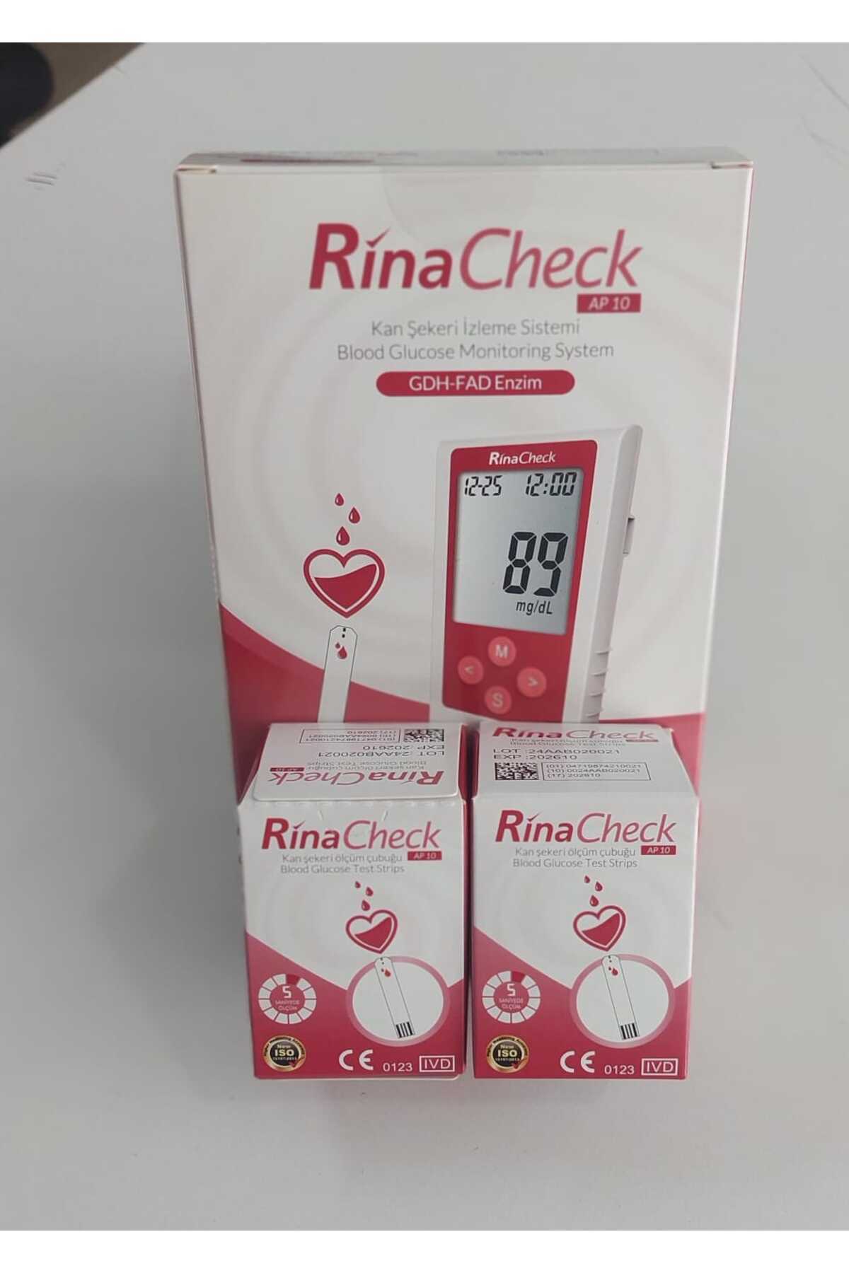 RİNA CHENK RİNA CHECK ÖLÇUM CIHAZ VE STRIP 2 Adet strip alana cihaz hediye.