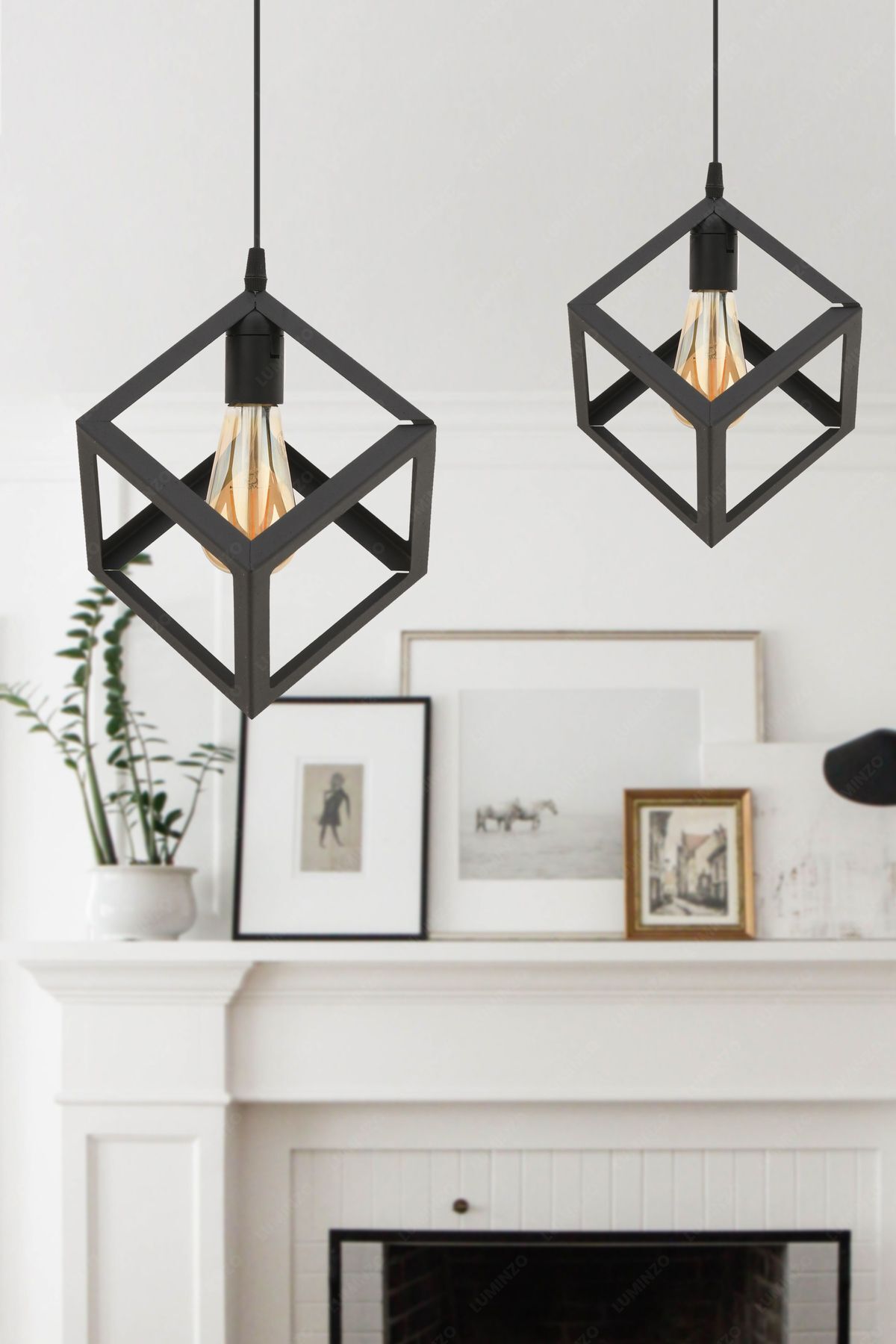 Luiza 2 Pieces White 24 cm Modern Chandelier Pendant Living Room Kitchen Hairdresser Cafe Lamp Decorative Lighting
