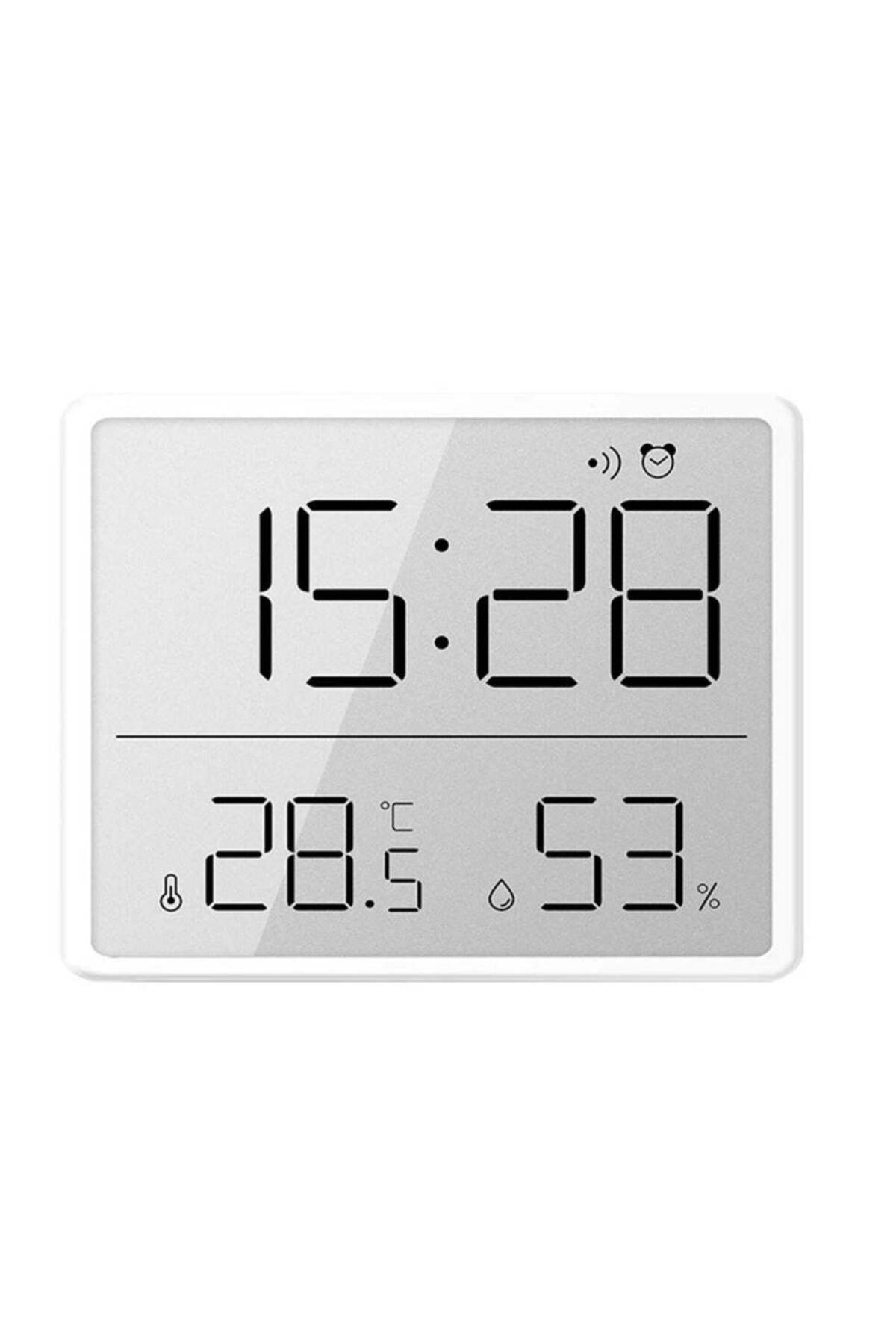 Generic-Digital Alarm Clock, with Temperature Humidity Screen Sensory Wall Multifunctional, Ultra Thin Elec 1