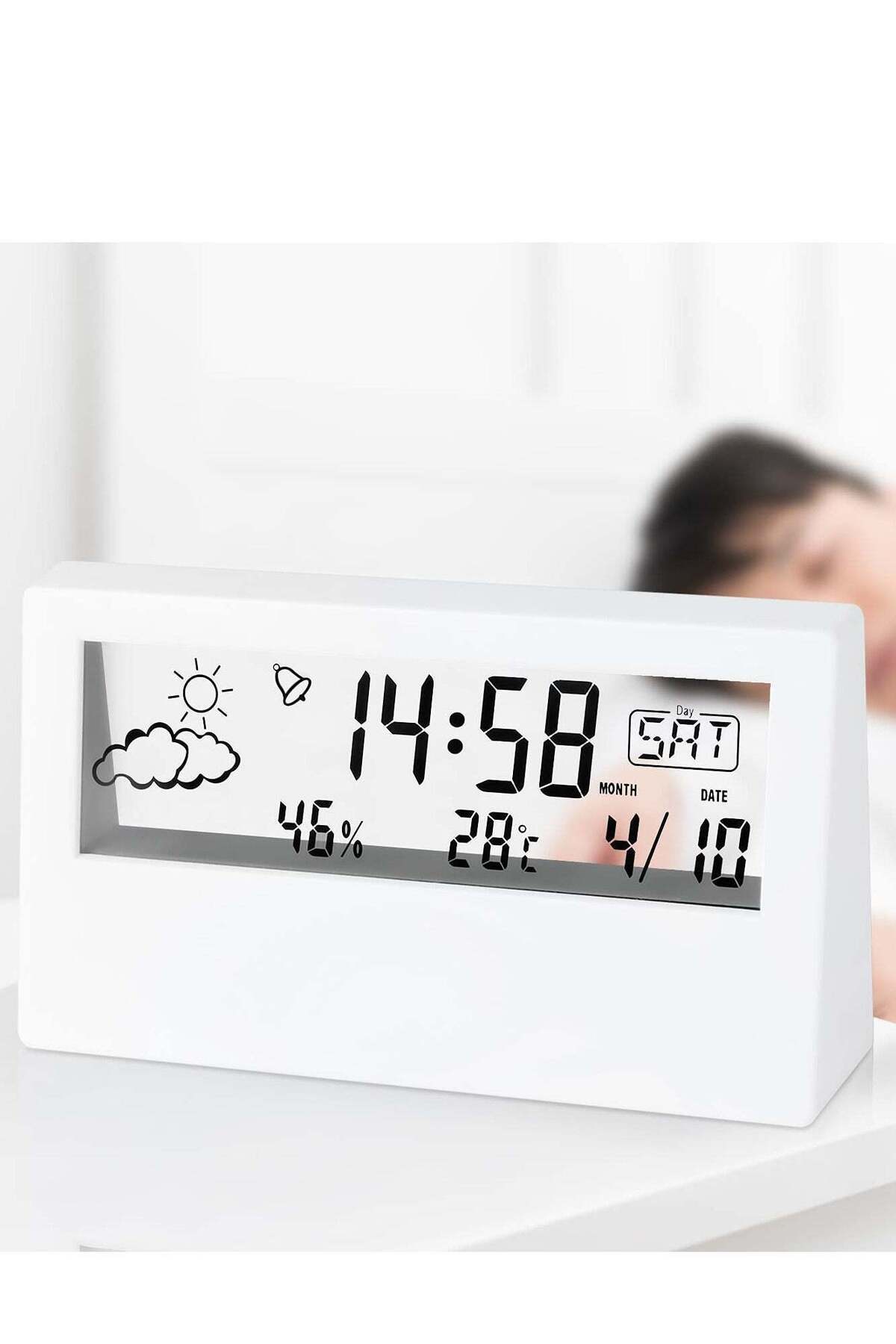 Generic-SYOSI Digital Alarm Clock, KASTWAVE Digital Alarm Clock with Time/Date/Temperature Display Sleep T 1