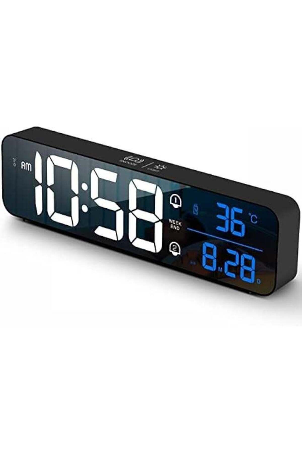 Generic-Topleo Digital Clock, Digital Clock Large Display, LED Digital Alarm Clock for Living Room, Recharg 1