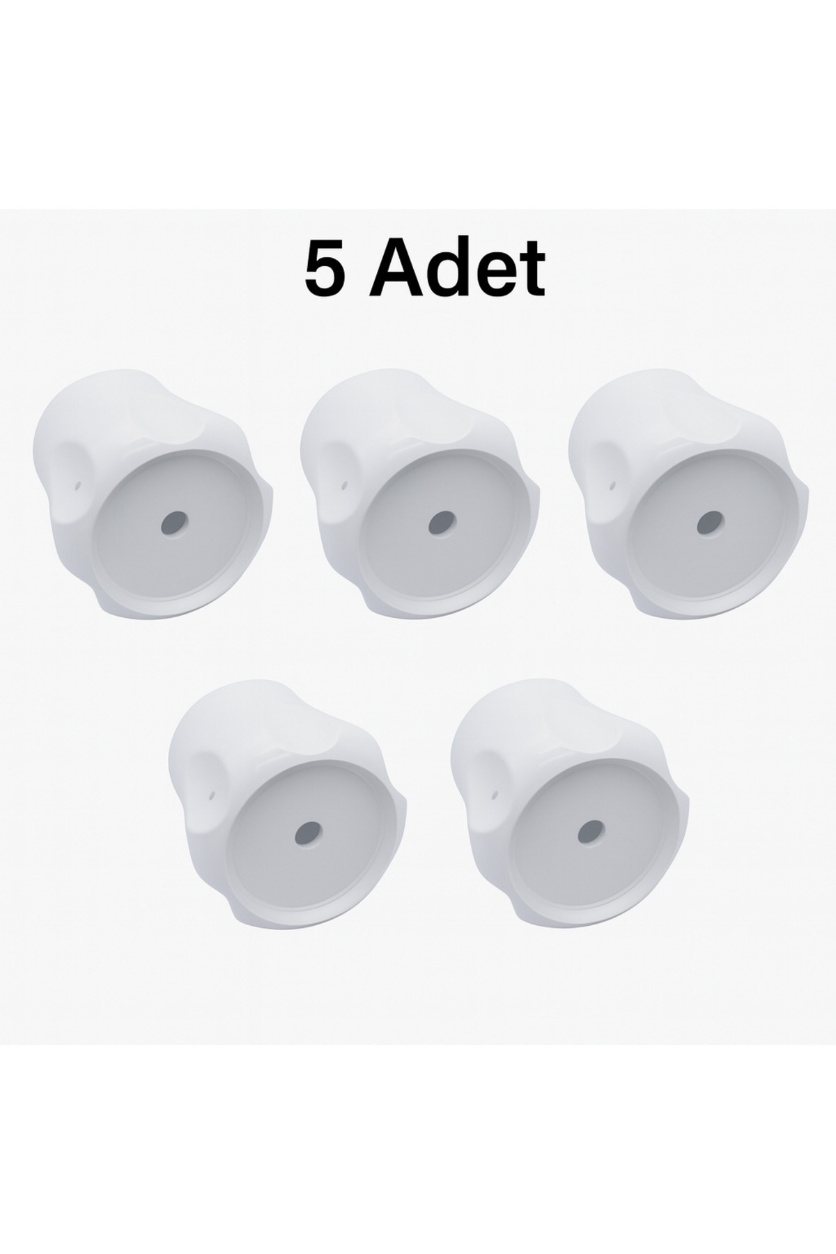 DESIPHON Vidalı 7 mm - 5 Adet Radyatör Vanası Başlığı - Geniş Tip Petek Vana Kapağı - Petek Musluk Kafası