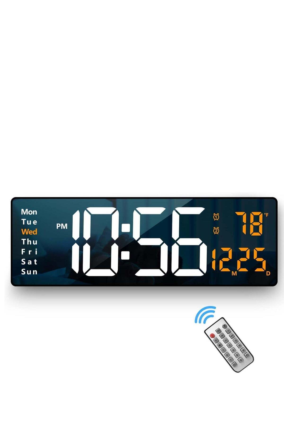 Generic-JAJEEK Large Display Digital Wall Clock, 16.2 Inch LED Digital Clock with Remote Control â€“ Auto D 1
