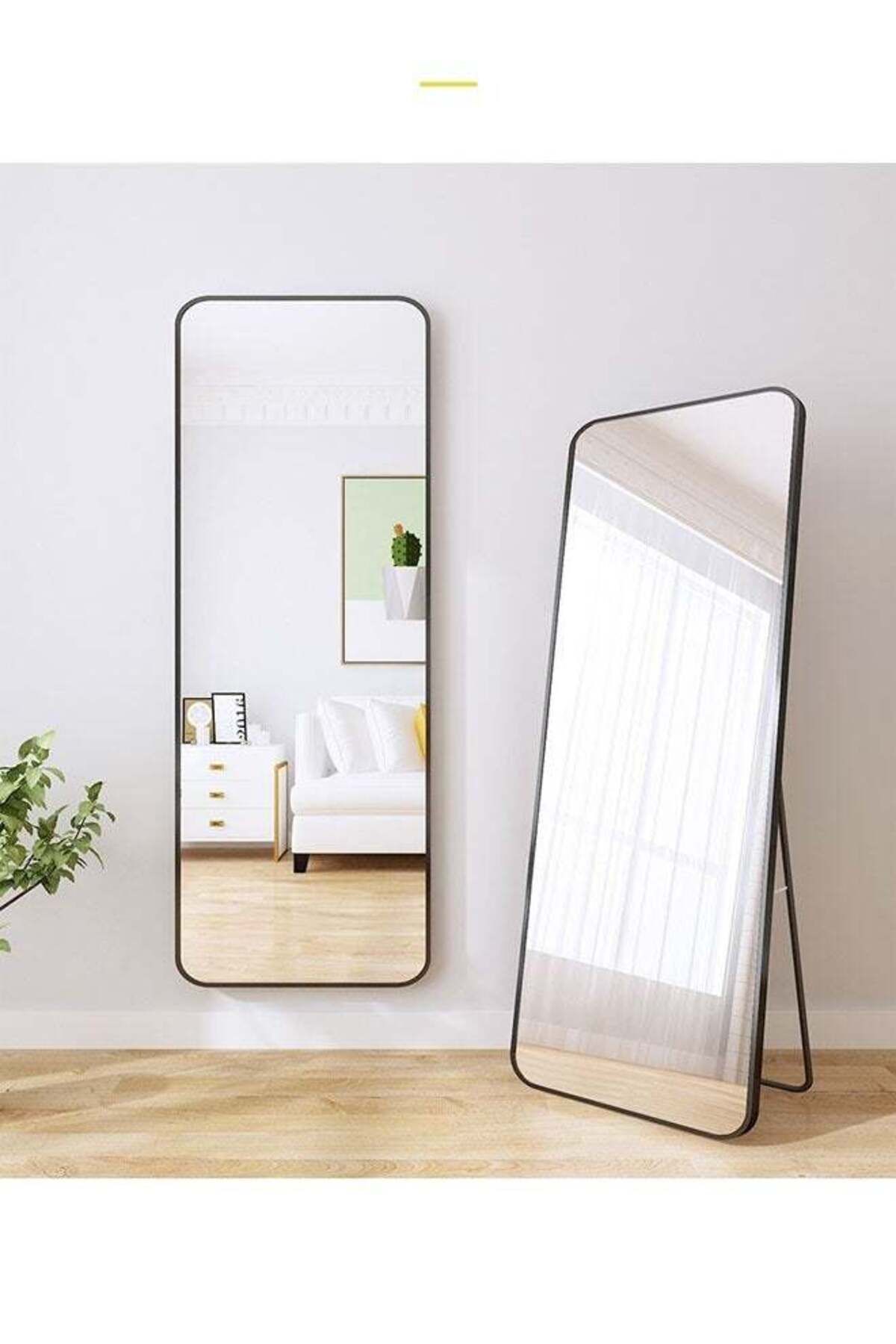Generic-KLNAMAEAAN Full Length Mirror 50X150 cm, Floor Mirror with Aluminum Alloy Frame, Free-Standing Lean 1