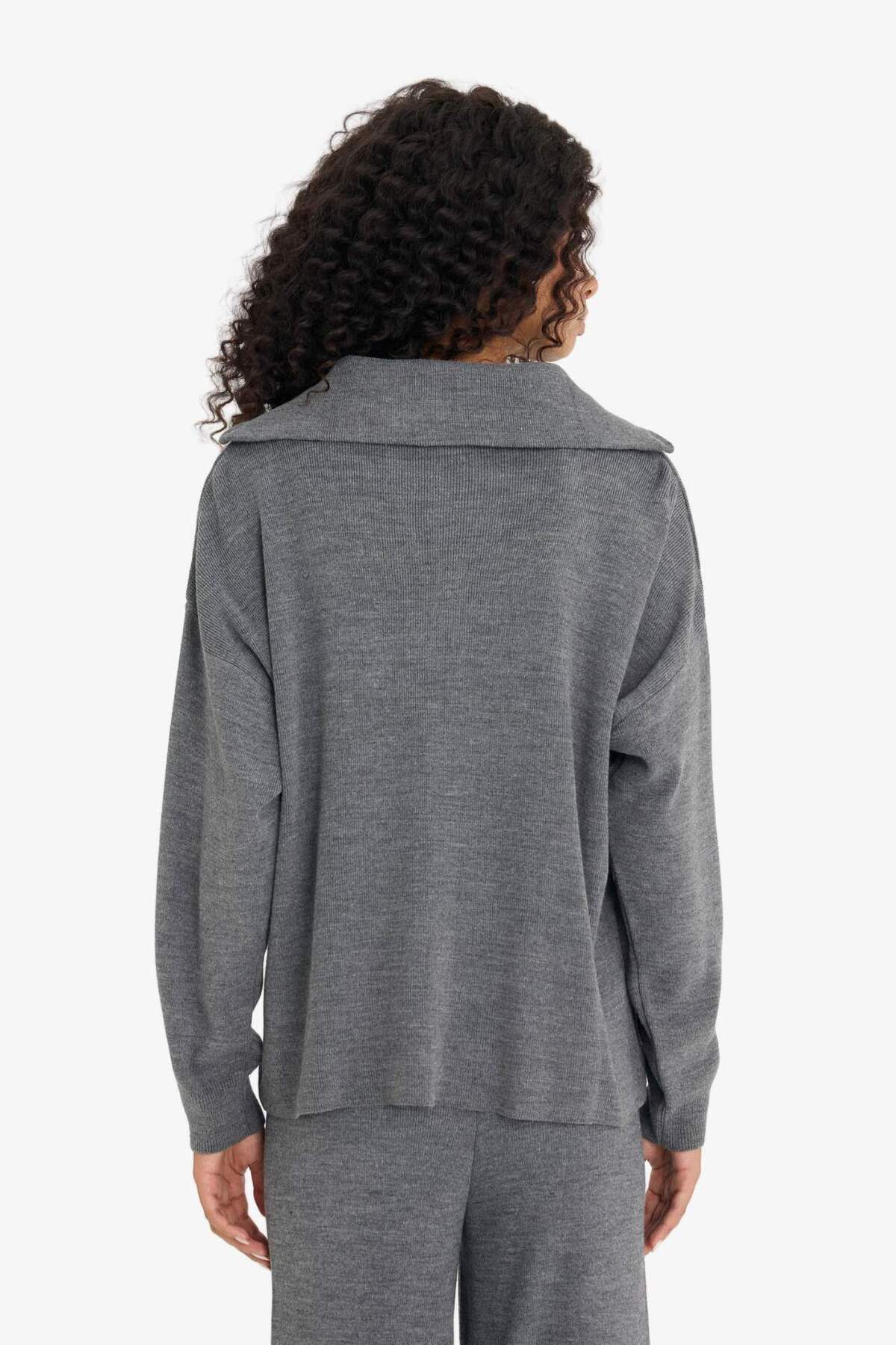 DeFacto-Regular Fit Half Zip Sweater F2907Ax25Au 6