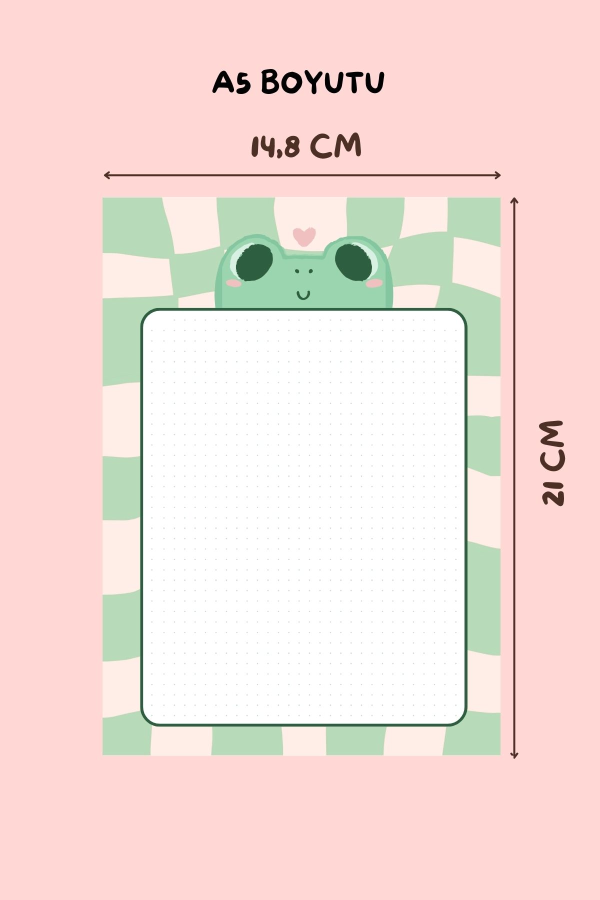 shop-Frog Patterned 2-Piece A4 & A5 Notepad, Memo Pad, Note Paper, Notepad, Check List, School Notebook 5