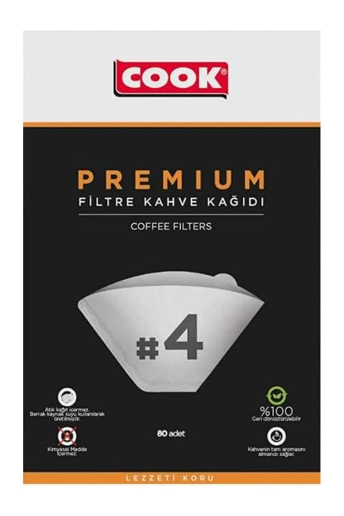 AyrStore Premium Filtre Kahve Kağıdı - Ebat 4, 80 adet