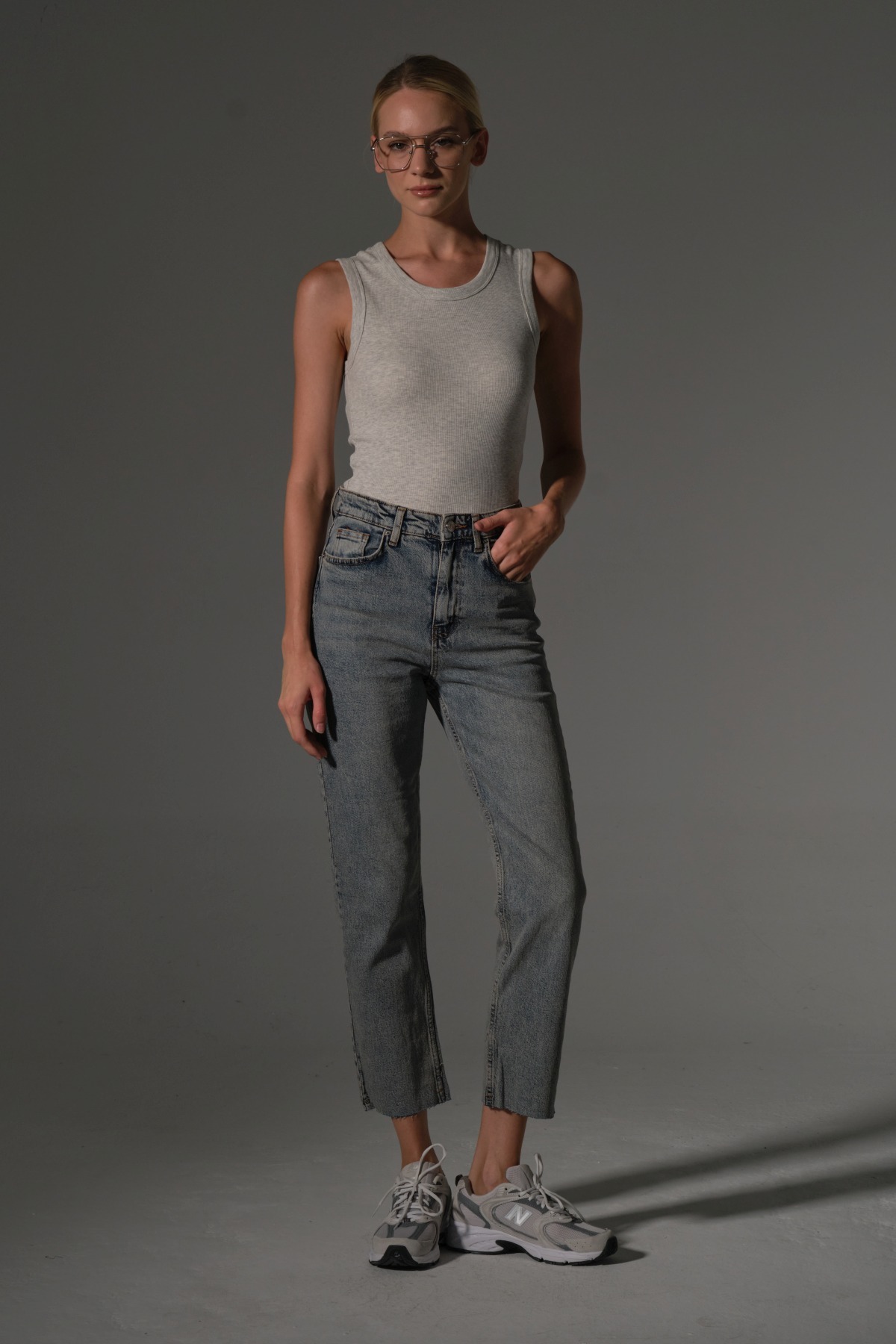 Maule  Esnek Pamuklu Kumaş Kesik Paça 5 cep Skinny Slim Kadın Jean Pantolon @Kosova - Görsel 6