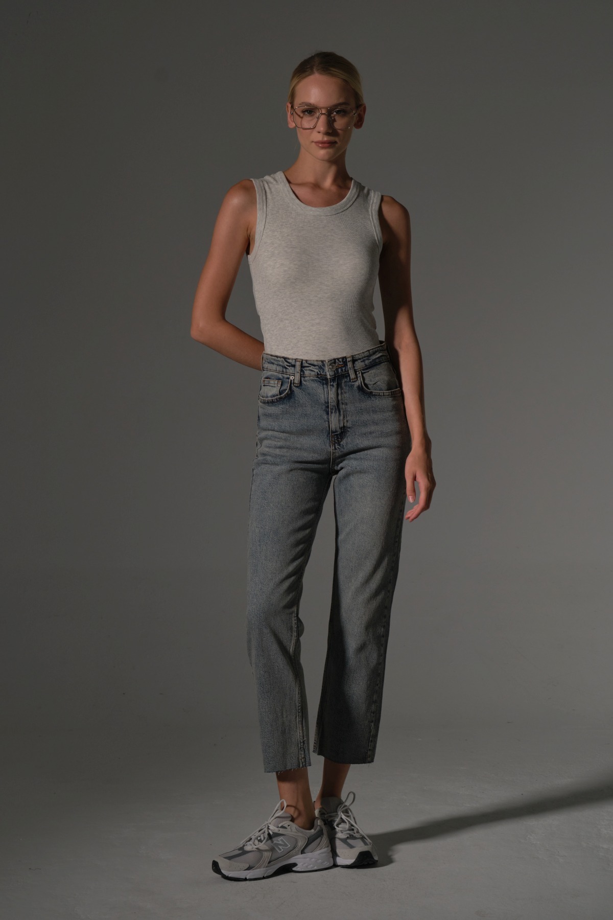 Maule  Esnek Pamuklu Kumaş Kesik Paça 5 cep Skinny Slim Kadın Jean Pantolon @Kosova - Görsel 2