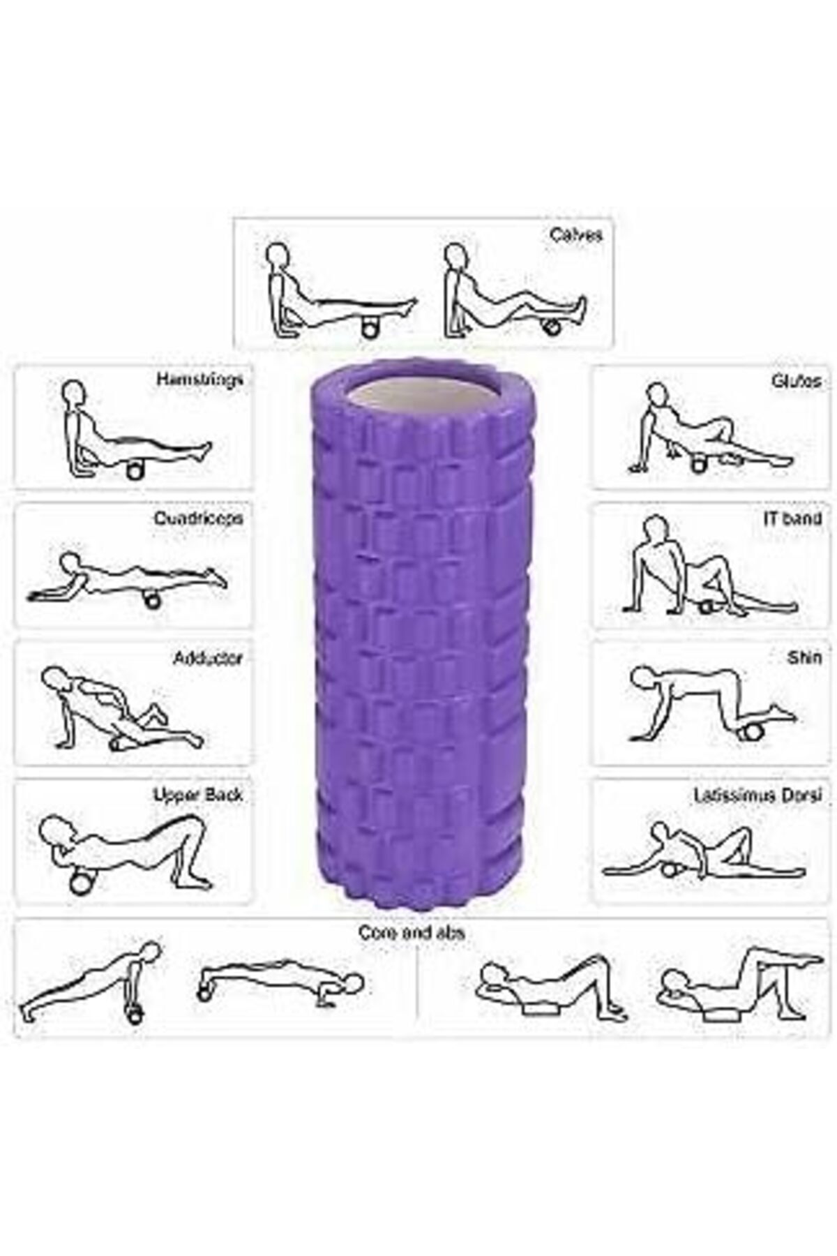 AGD-Foam Roller for Physical Therapy Exercises by AGD, Soft Medium Size with Trigger Point Massage Foam, 8