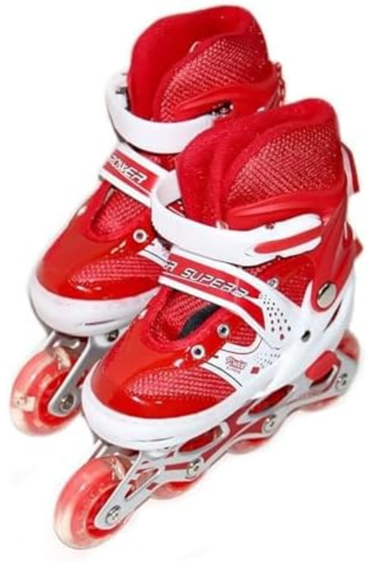 AGD-Adjustable Inline Skates for Kids and Beginners from with Four Wheels in Single Row - Red (S: 31 2