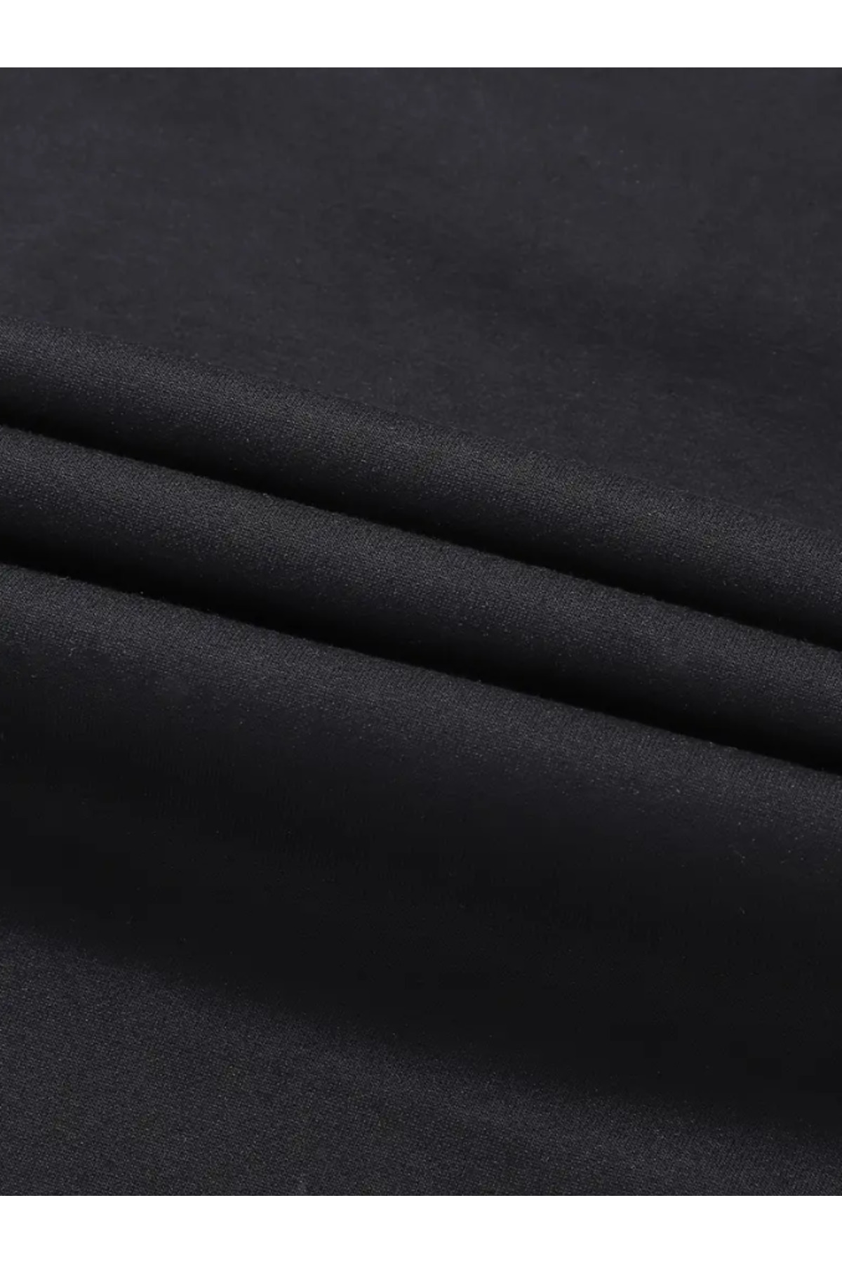 LAUSRA  Erkek Siyah Büyük Beden Baggy Bol Kesim Pantolon ALTI Esnek Rahat Kumaş Eşofman Altı YUS - Görsel 6