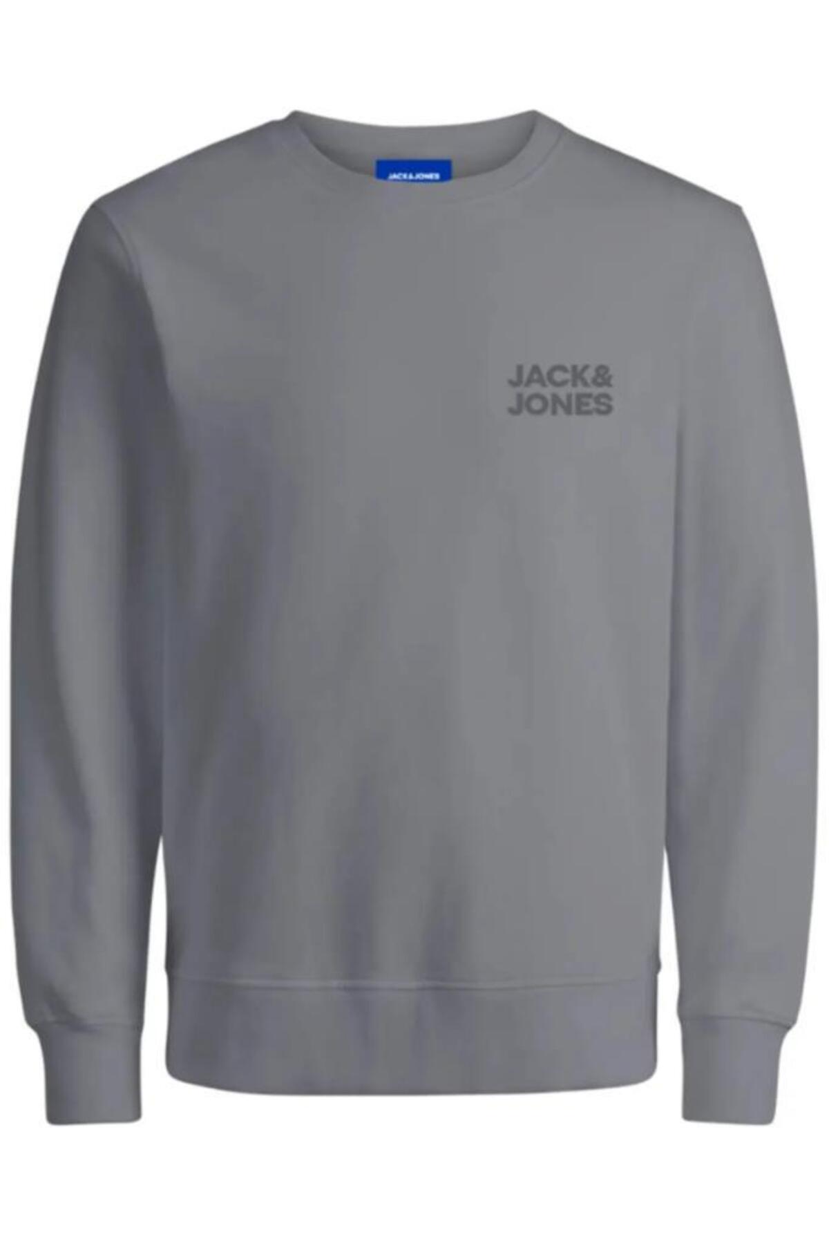 جک اند جونز 12290659 JORLOGO SWEAT ULTIMATE GREY ژاکت مردانه