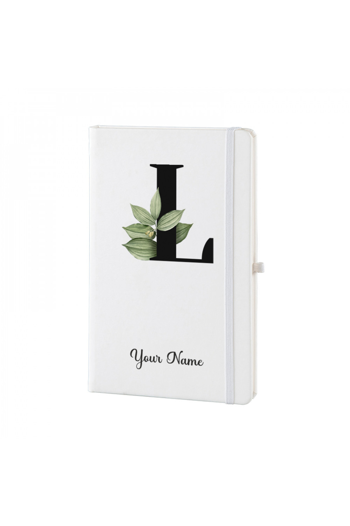 Dekormarket-Personalized White Notebook with Initial “L” 1