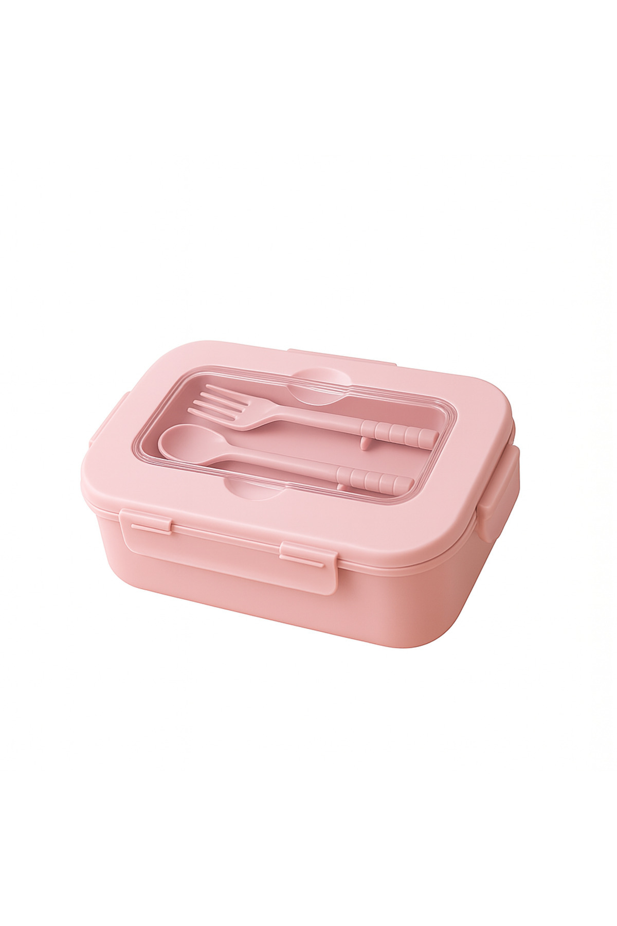 Pazar Kapısı-Storage Container with Lid and Fork and Spoon – 1.1 L – Compartmented, Leakproof, Portable Food Container 5