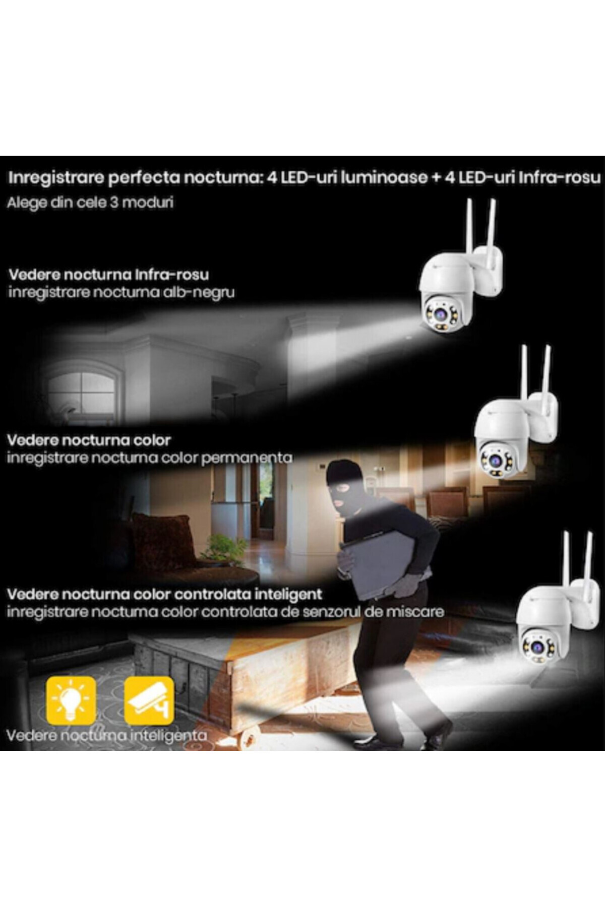 FOXMAG24-WiFi security camera, 2MP, Yoosee app, color night vision, 2-way audio, waterproof 6