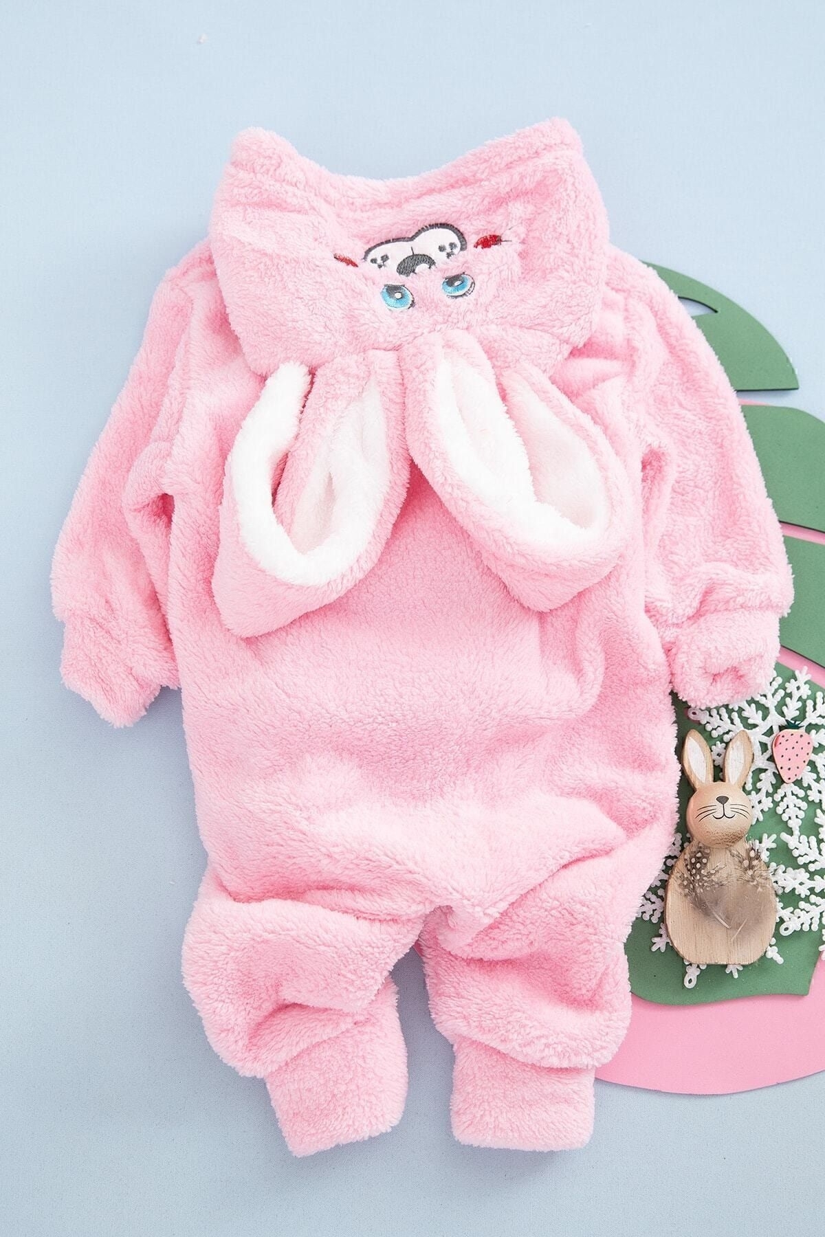 VaVbaby Welsoft Unisex Fermuarlı Peluş Kışlık Bebek Uyku Tulumu Çocuk Tulumu Çocuk Kostümü fotoğrafı 3 (önizleme)