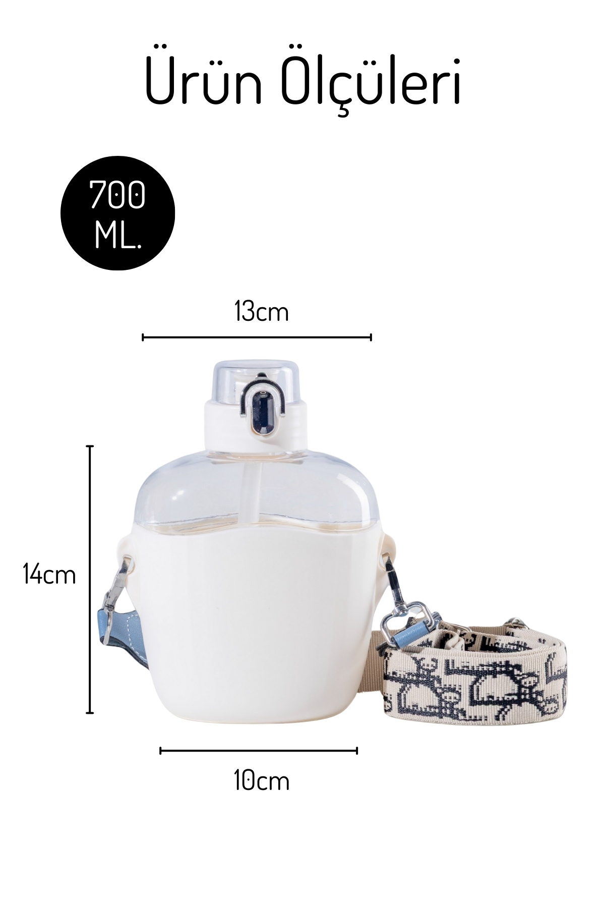 Nandy Home-Labubu Flask with Label Gift, Strap and Straw 4