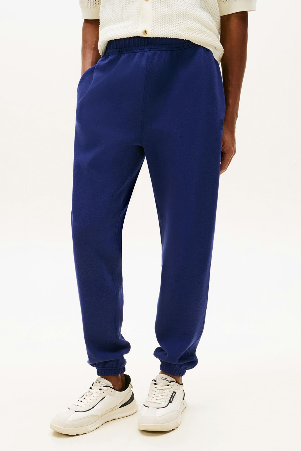 تامی هیلفیگر شلوار ورزشی مردانه طرح مونوگرام گلدوزی شده - آبی