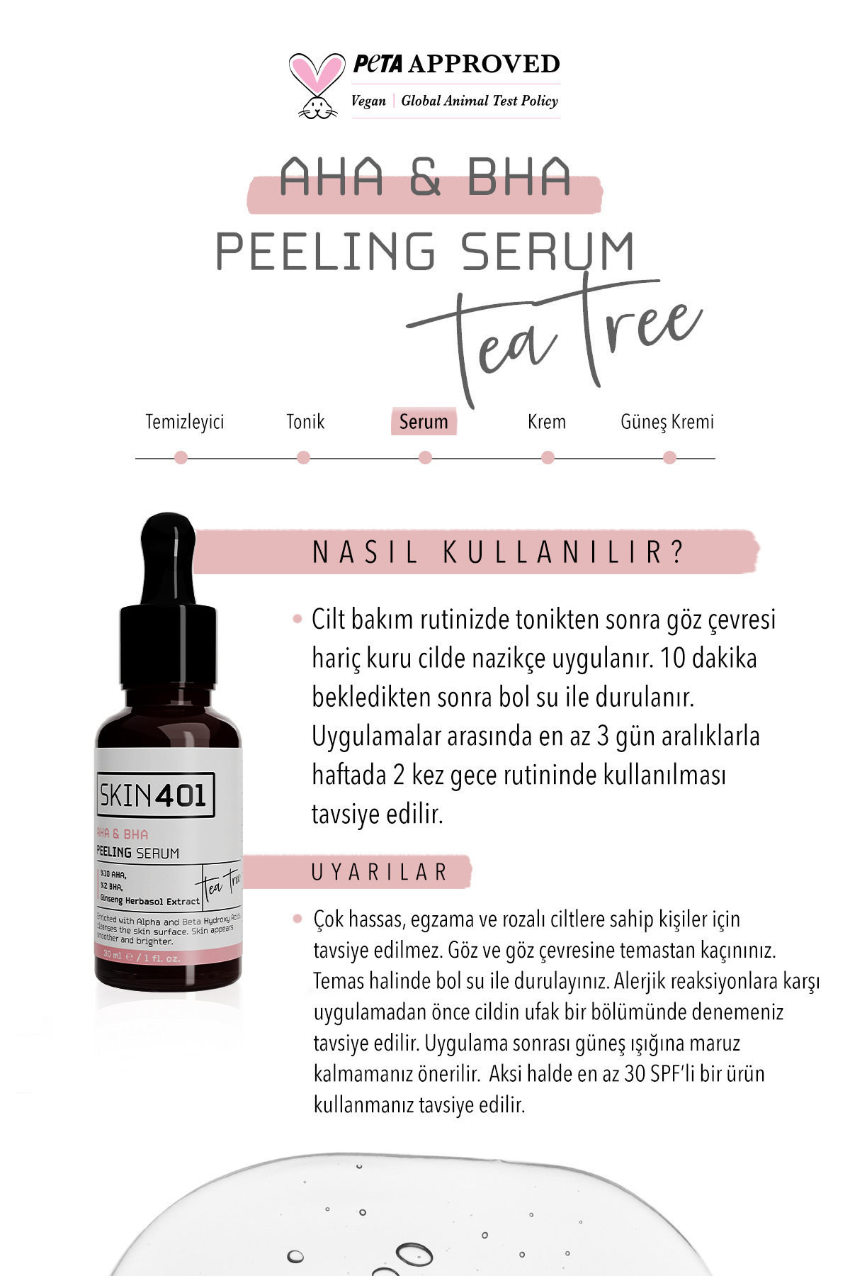 Aha %10 Bha %2 Canlandırıcı Cilt Tonu Eşitleyici Yüz Peeling Serum 30ml — TYC00827171894 — تصویر 4 از 4