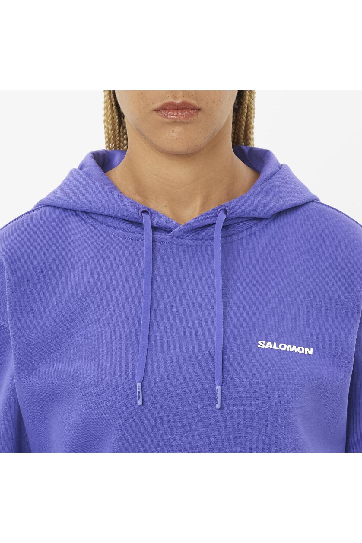 Salomon Short Hoodie Kadın Mor Sweatshirt KADIN SWEATSHIRT LC2680500 görsel 5