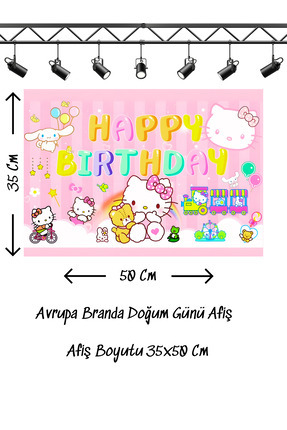 snowparty hEllo Kitty Temalı Doğum Günü Afişi