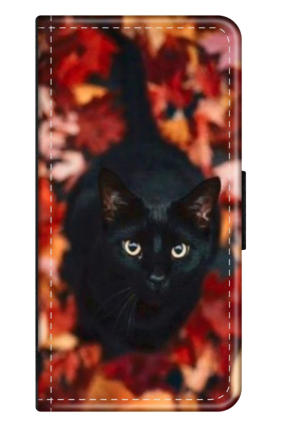 Atlas-Personalized book case for Apple iPhone 12, Black Cat #3, S1D1M0017 1