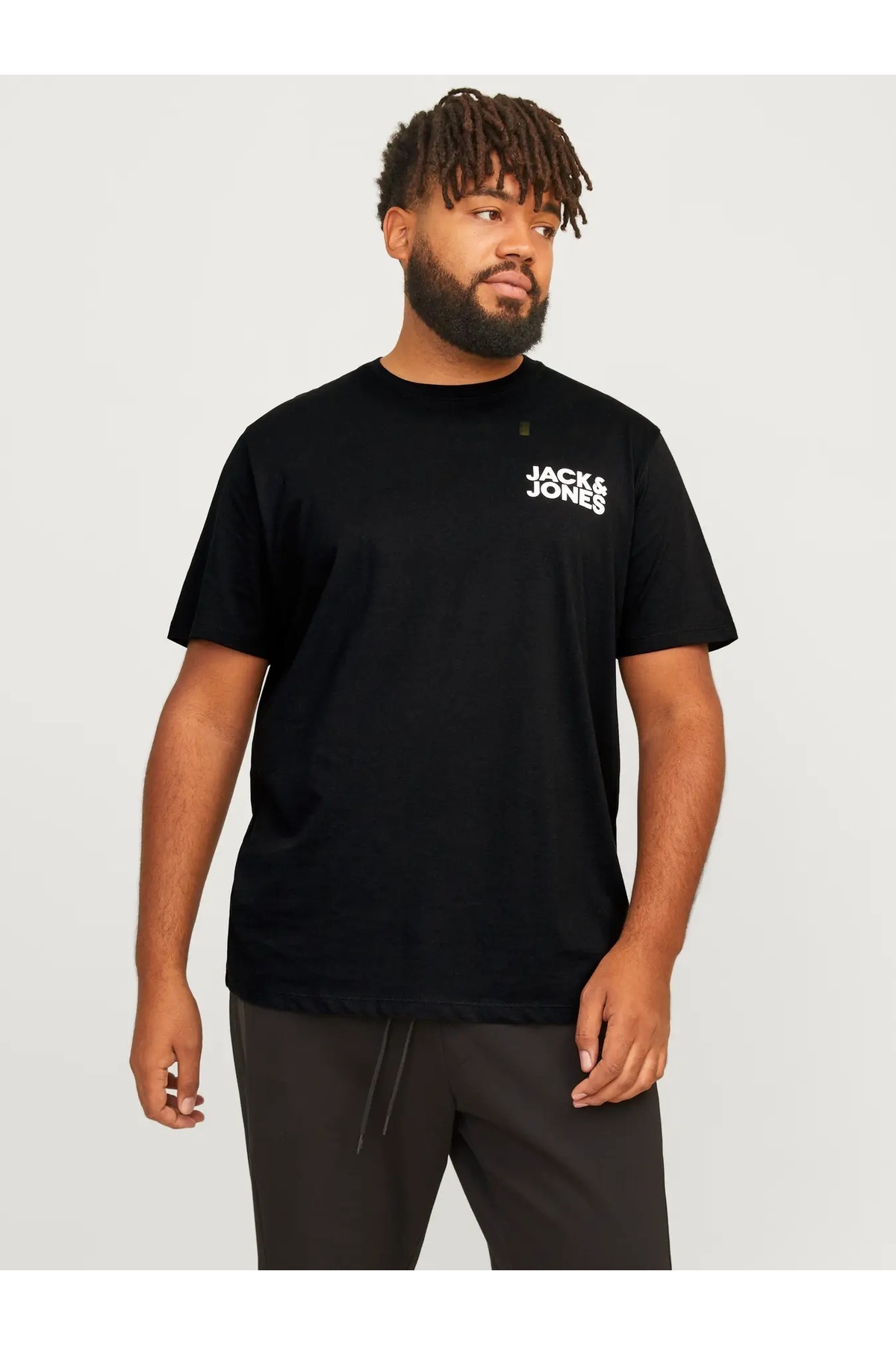 جک اند جونز تی شرت مردانه Jcotypo Tee Ss Crew Neck Fst 12256163 مشکی سایز بزرگ سایز بزرگ
