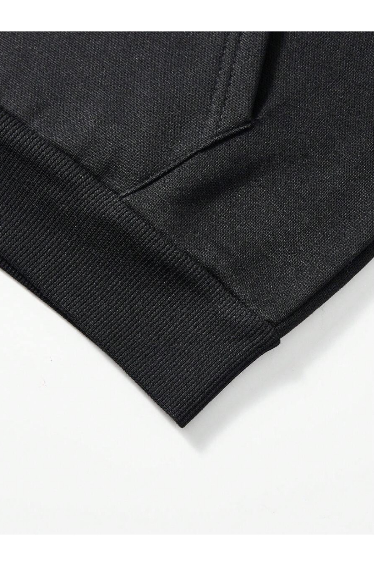 Deep sense  Erkek Siyah Kapüşonlu Fermuarlı Oversize Sweatshirt Kışlık Okul Hırkası Şardonlu Baskılı - Görsel 6