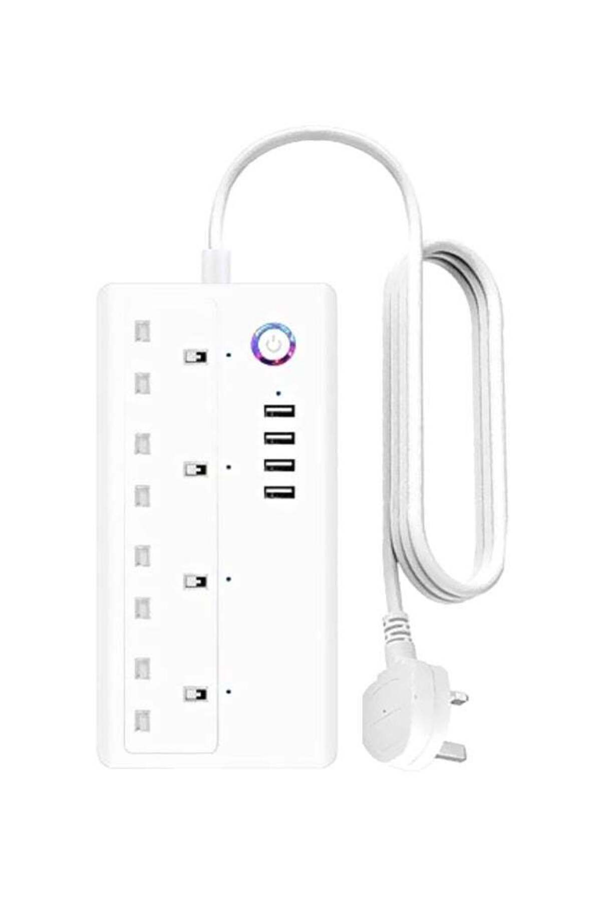 Generic-4-Way Smart Wifi Plug Socket Extension Strip White 1