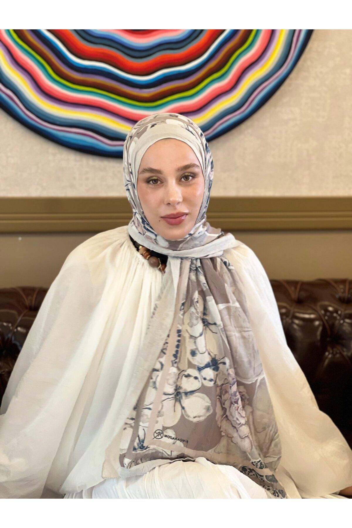 Modakaşmir-Lipa Pattern Bamboo Shawl 1