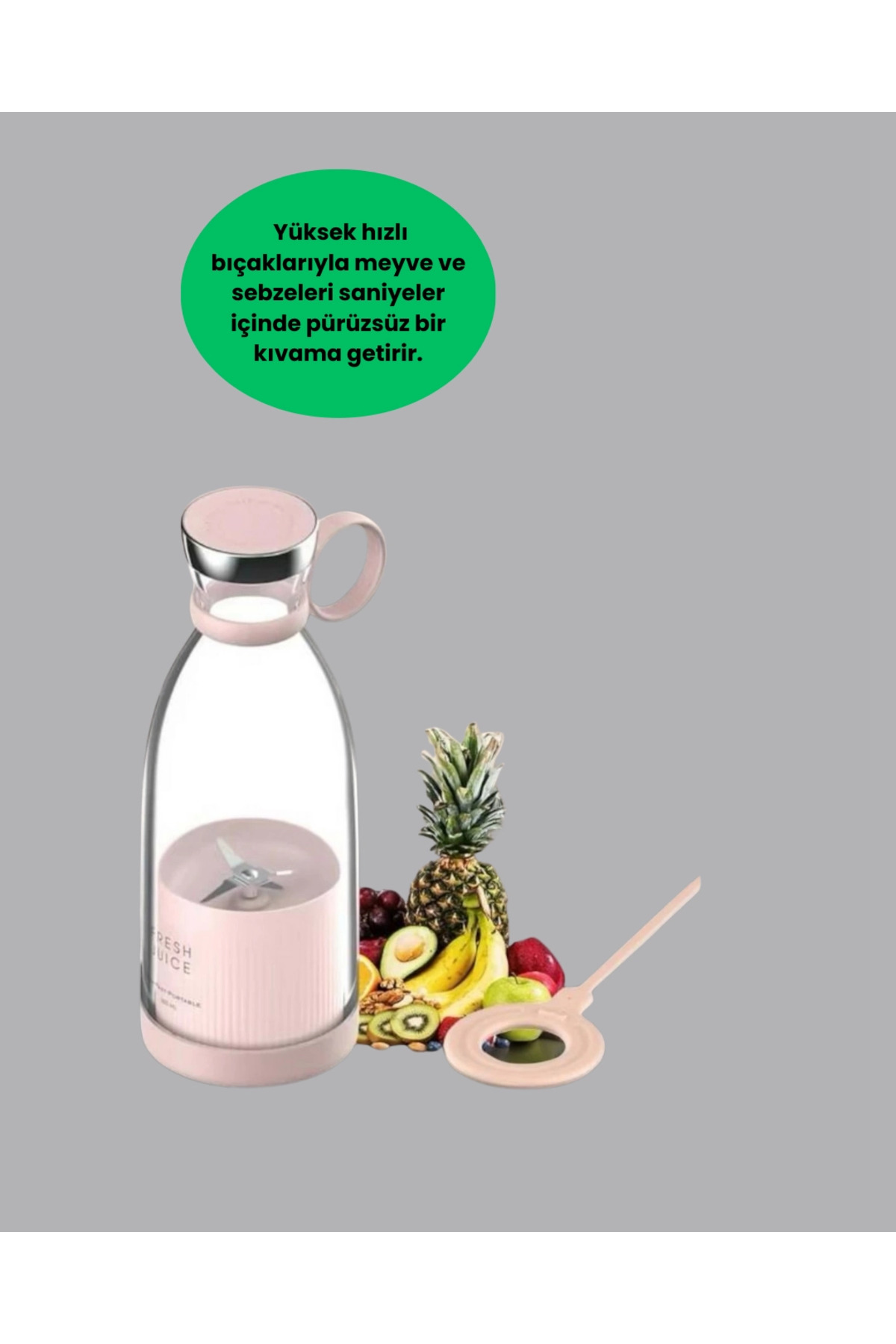 esplendor Çevre Dostu Cam Gövdeli Kablosuz Smoothie Blender fotoğrafı 5 (önizleme)