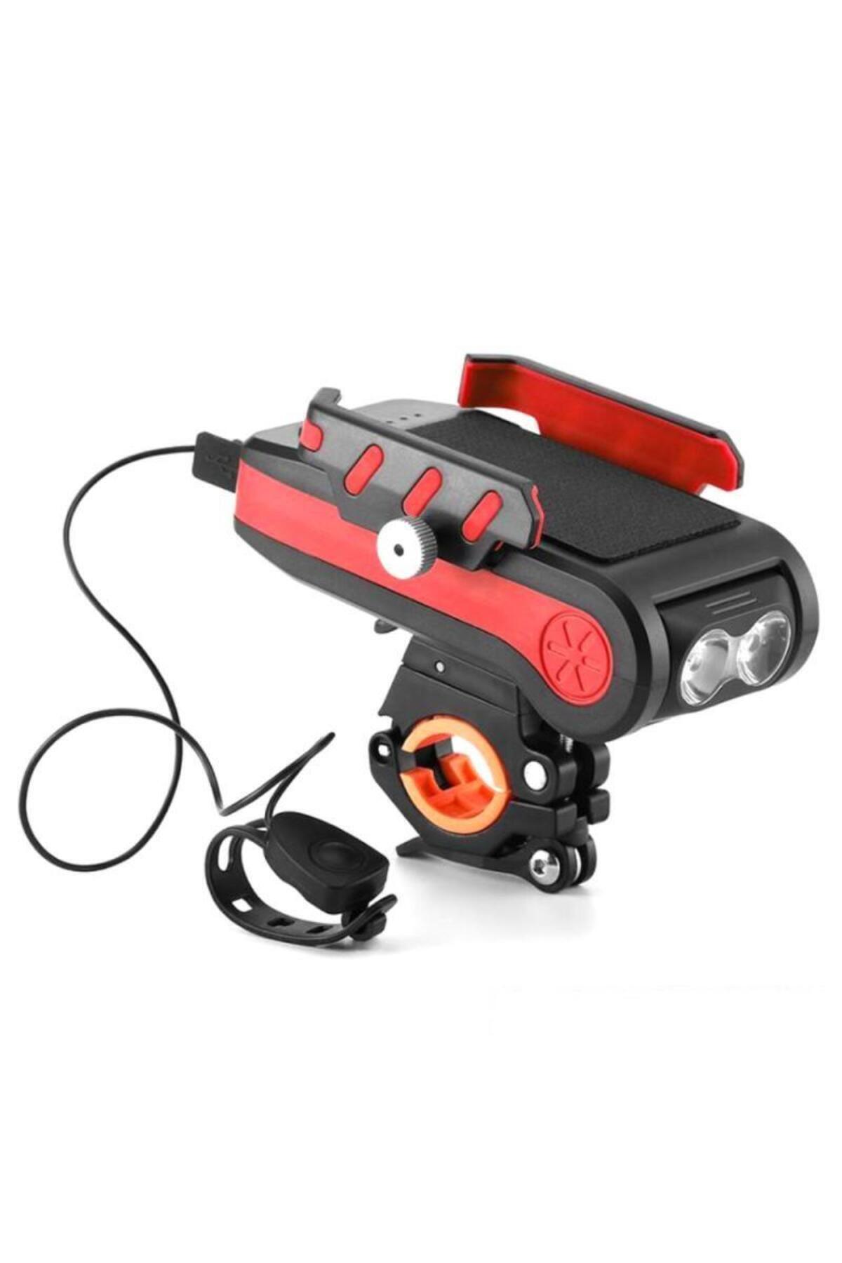 HALL BREATHE Kornalı 2xT6 LED Bisiklet Farı, Su Geçirmez, 3 Mod, Telefon Tutucu, Powerbankli