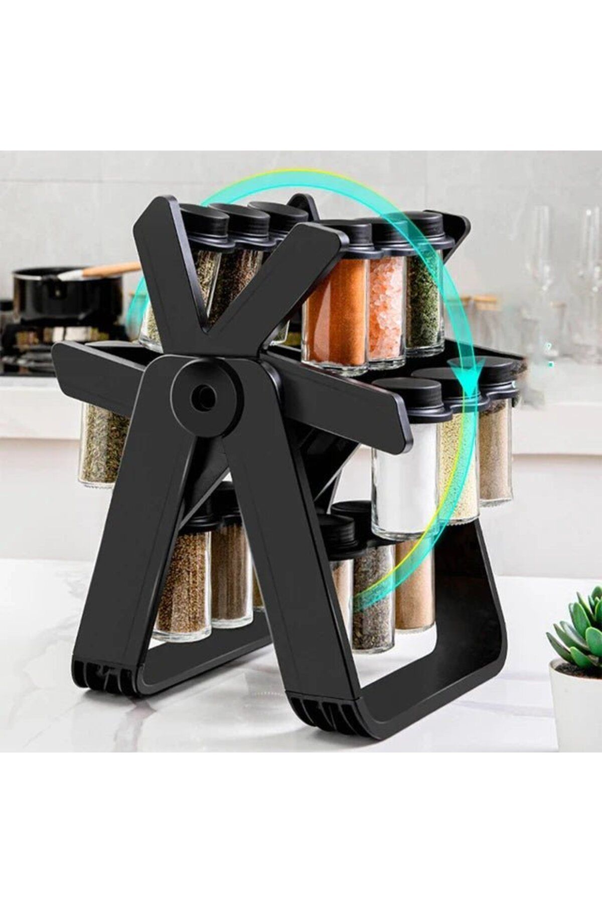 Promagg-Set 18 Containers for Spices with Rotating Stand 5