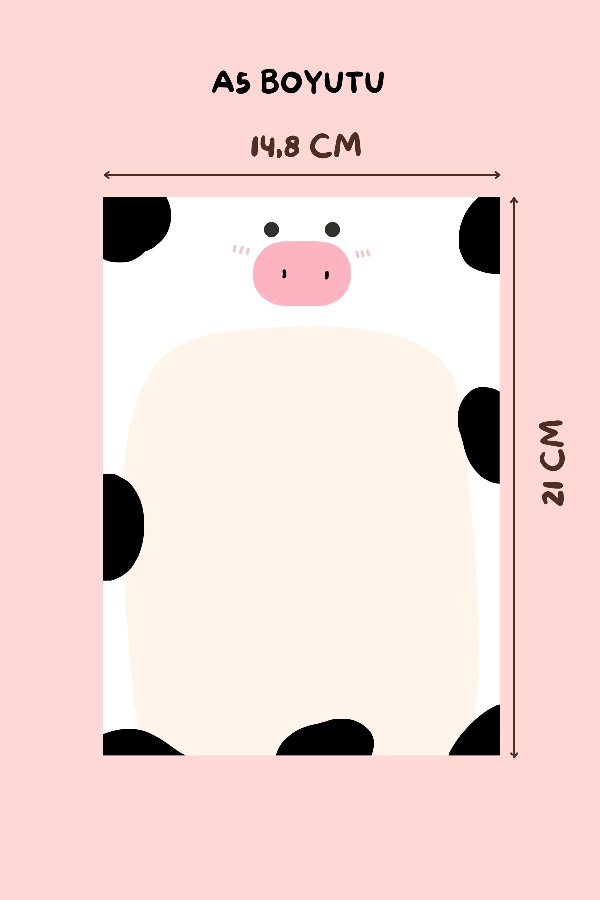 shop-Cow Pattern A5 Notepad, Memo Pad, Note Paper, Notepad, Check List, School Notebook, Planner 2