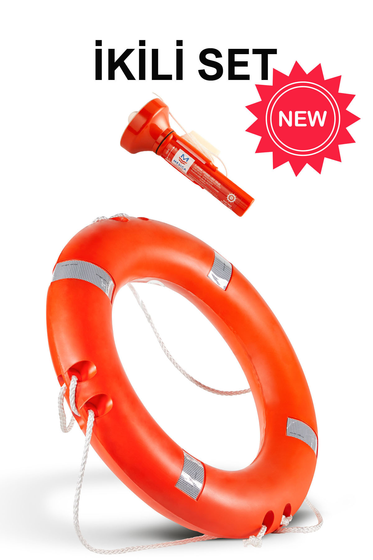 Mesica Can Simidi SOLAS Onaylı 72 Cm + Can Simidi Işığı Set